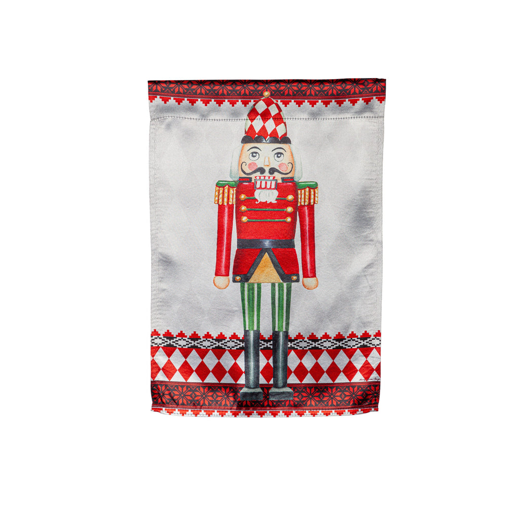 Christmas Nutcracker Lustre Garden Flag