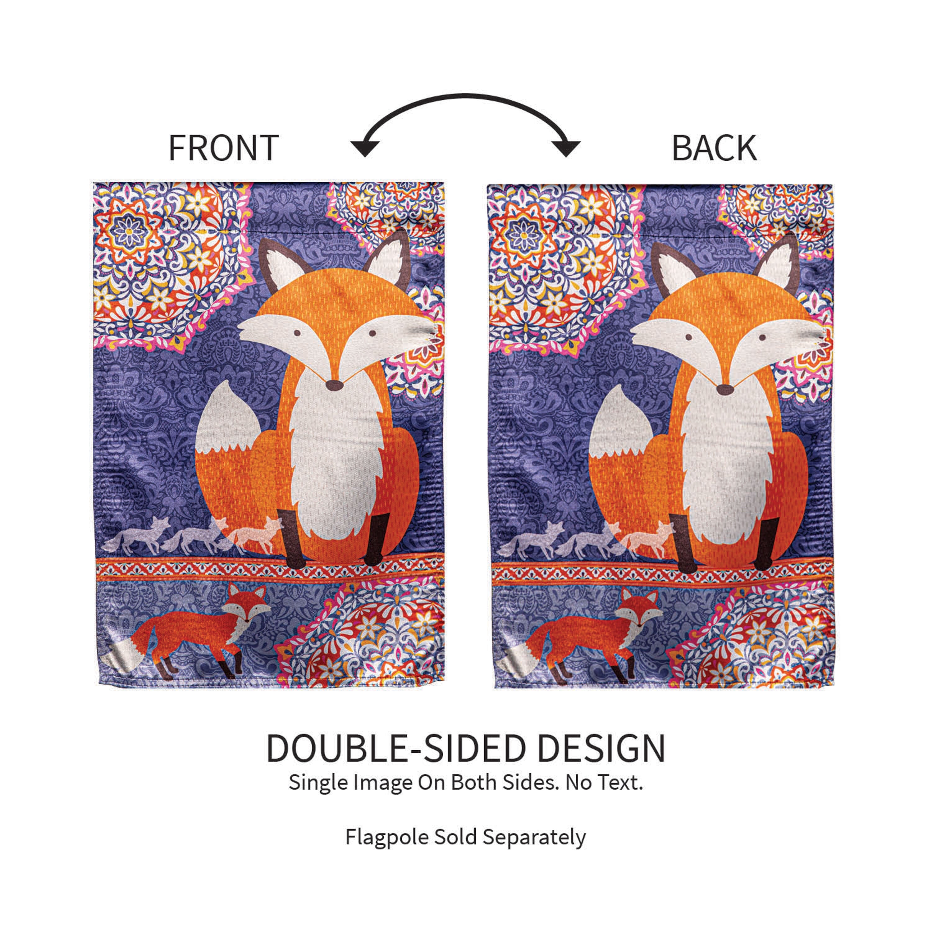 Fox in Fall Lustre Garden Flag