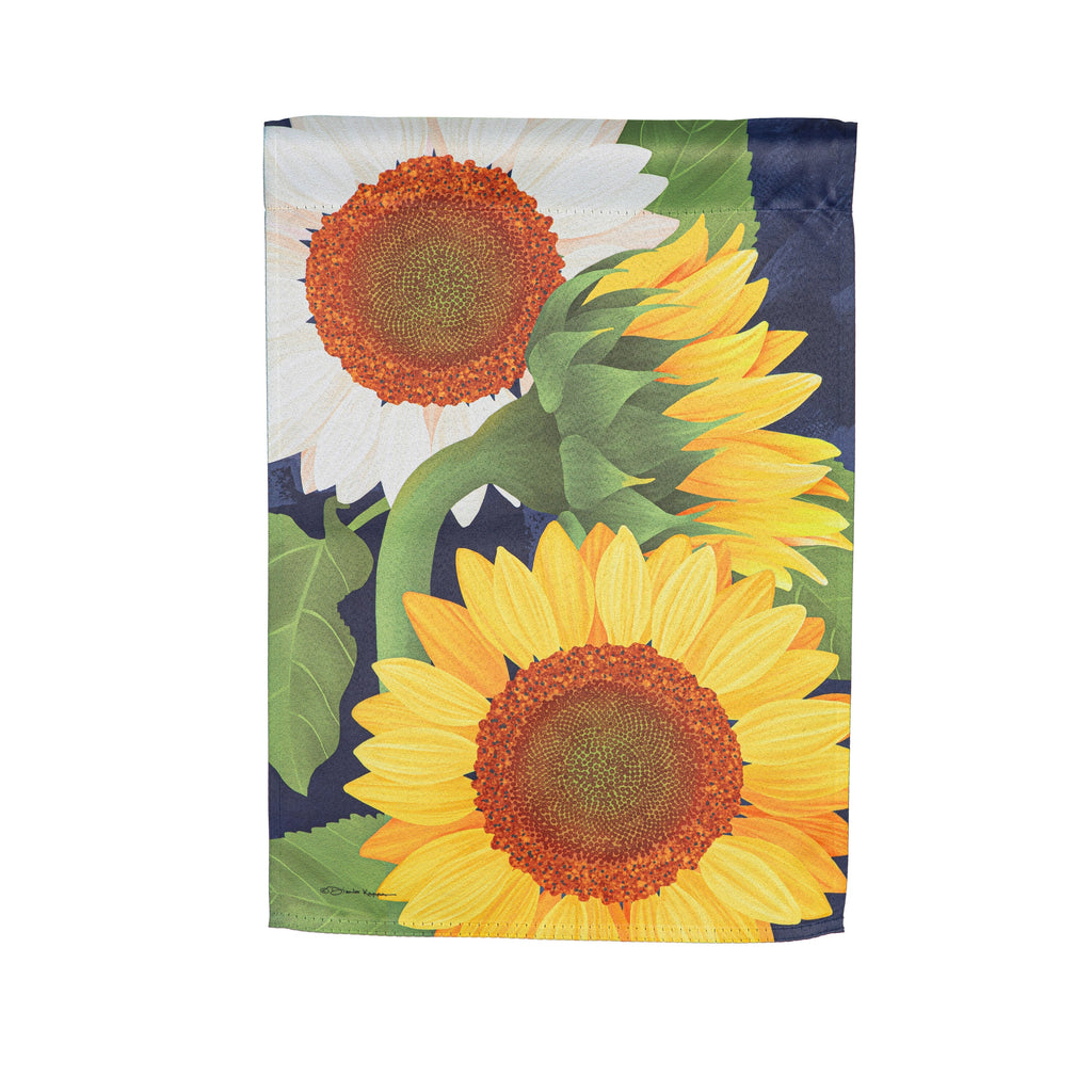 Sunflowers Suede Garden Flag