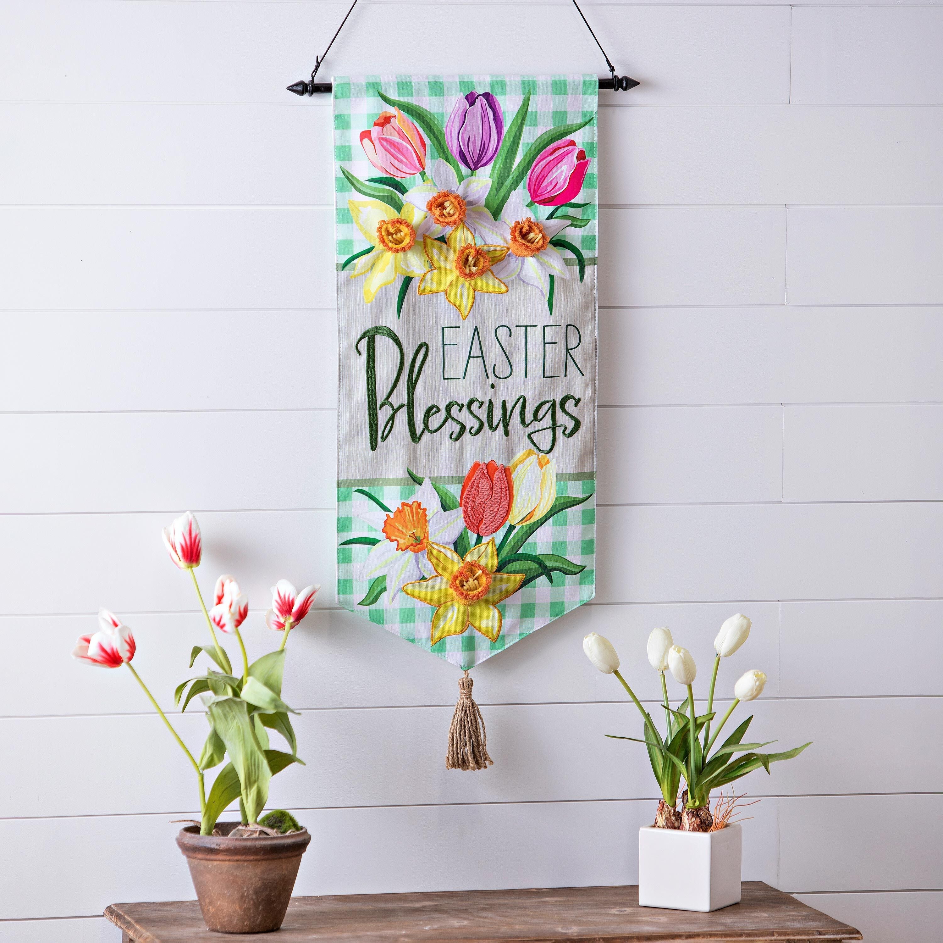 Easter Blessings Everlasting Impression Garden Flag