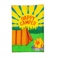 Happy Camper Garden Applique Flag