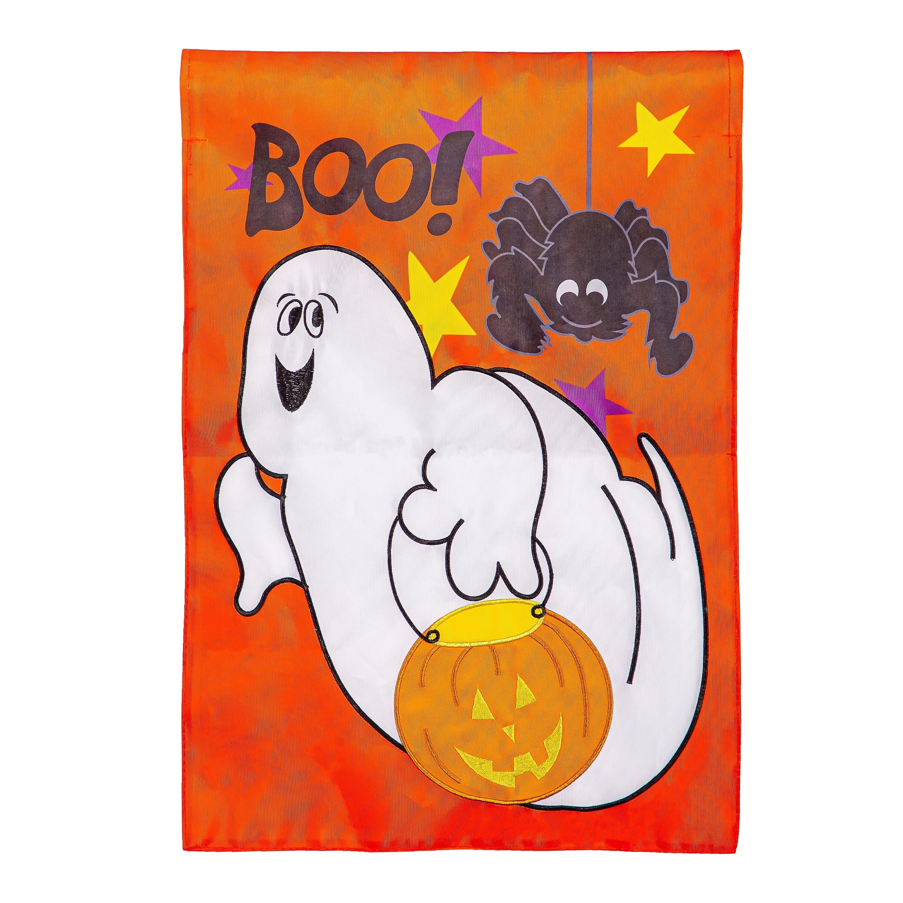 Boo Buds Applique Garden Flag