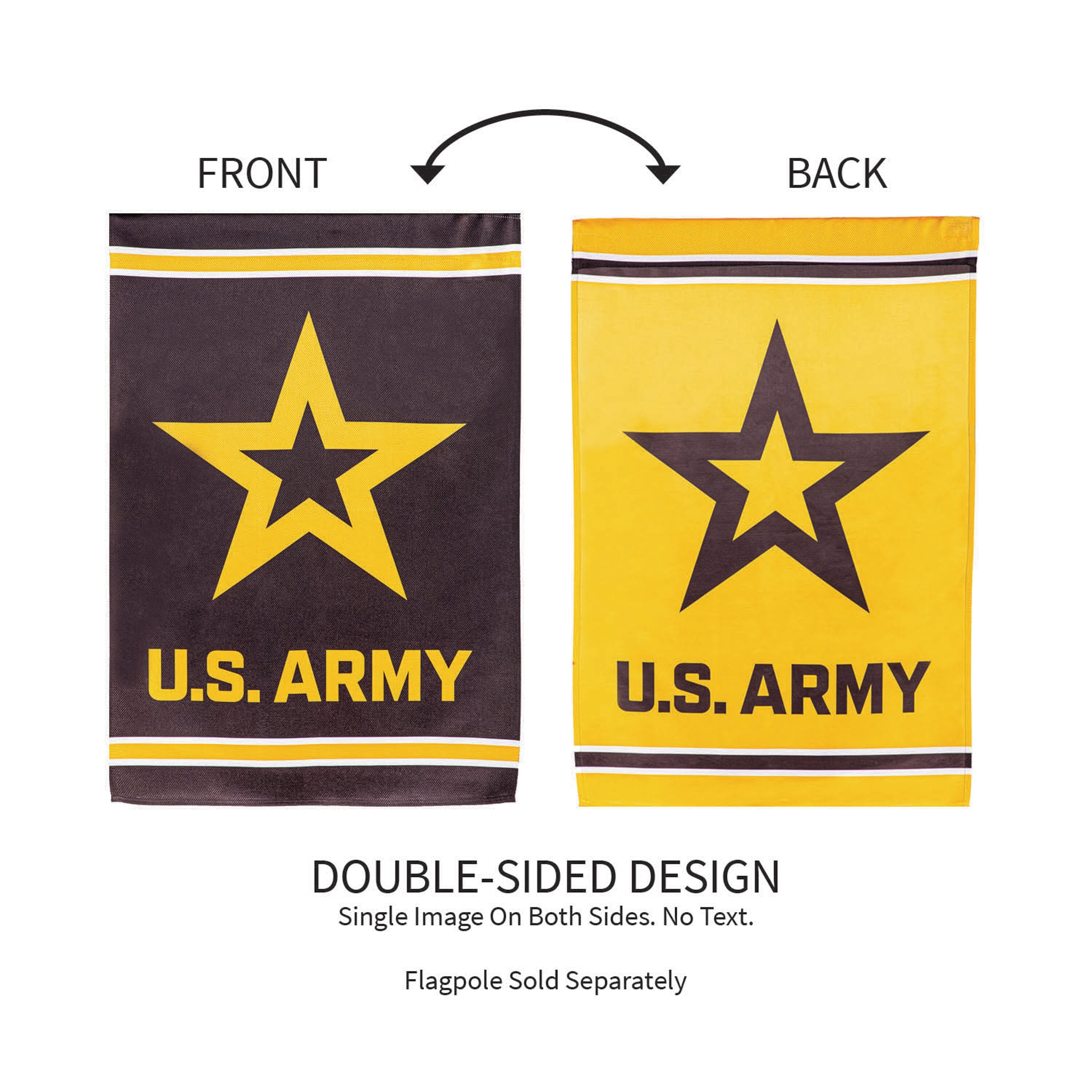 Embossed Suede Flag, GDN Size, Army