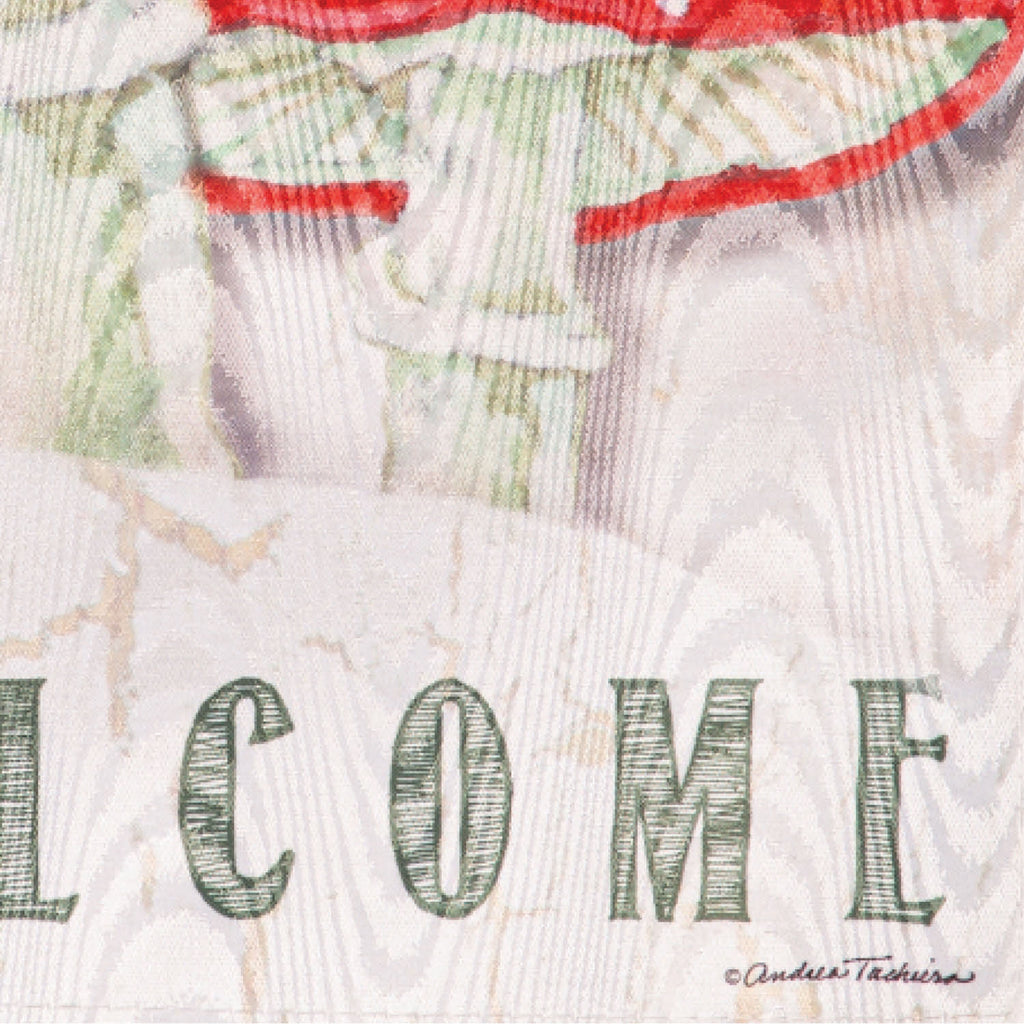 Chickadee and Winter Moire Garden Flag