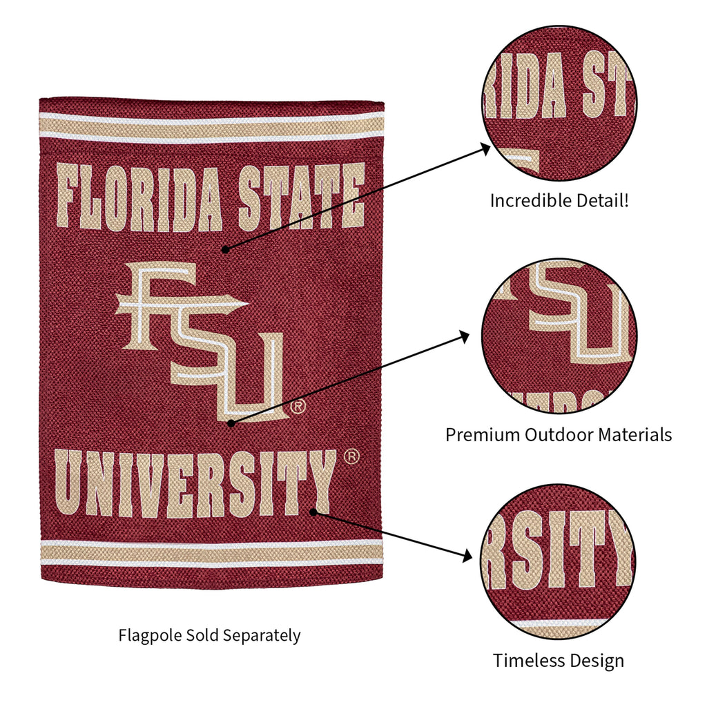 Embossed Suede Flag, GDN Size, Florida State University