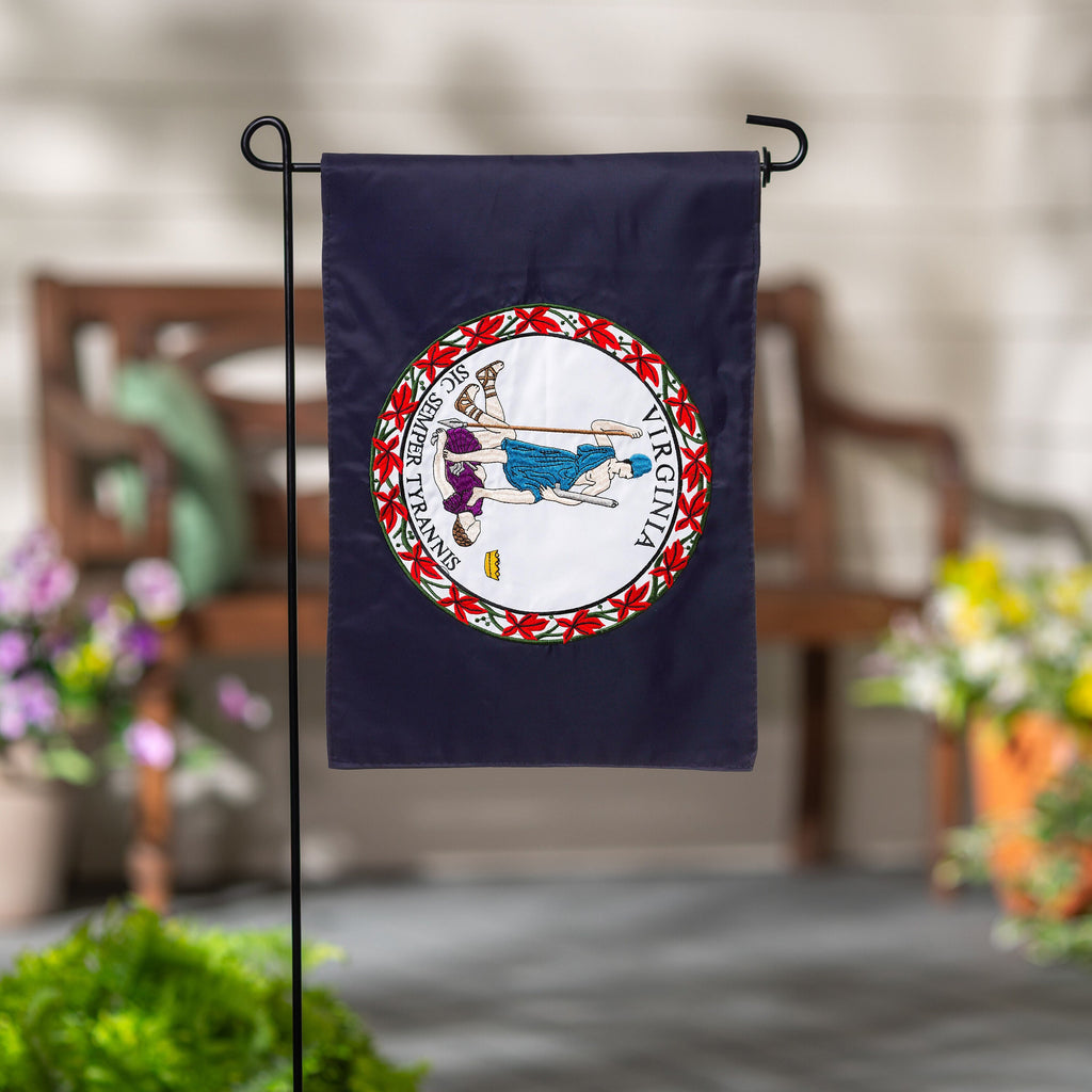 Virginia State Flag Garden Applique Flag