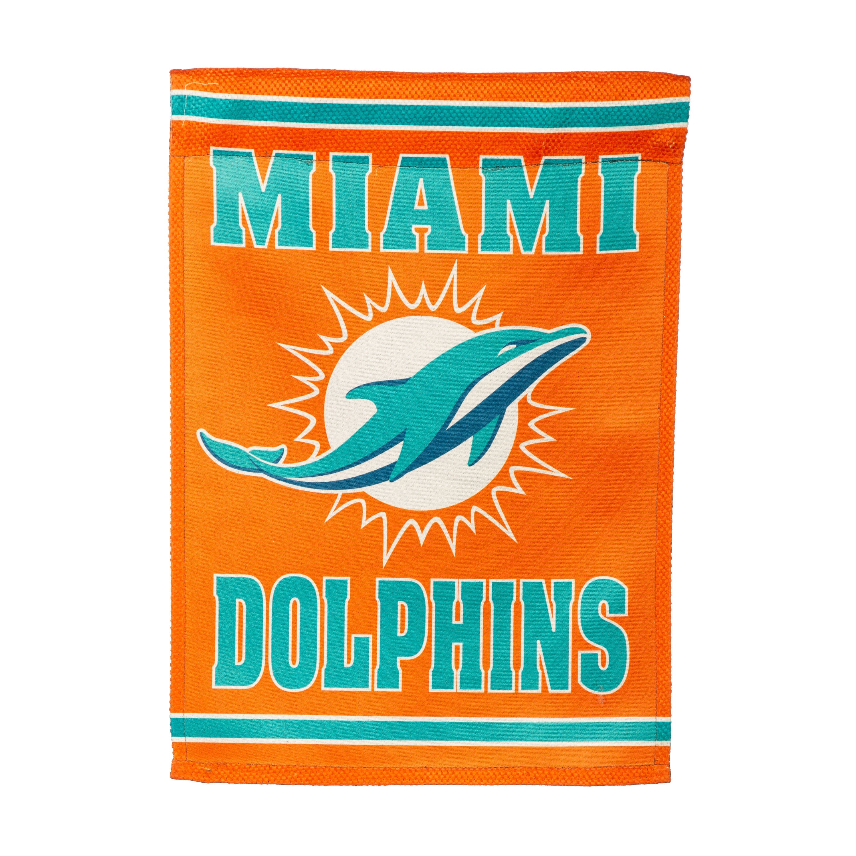 Miami Dolphins Embossed Suede Garden Flag