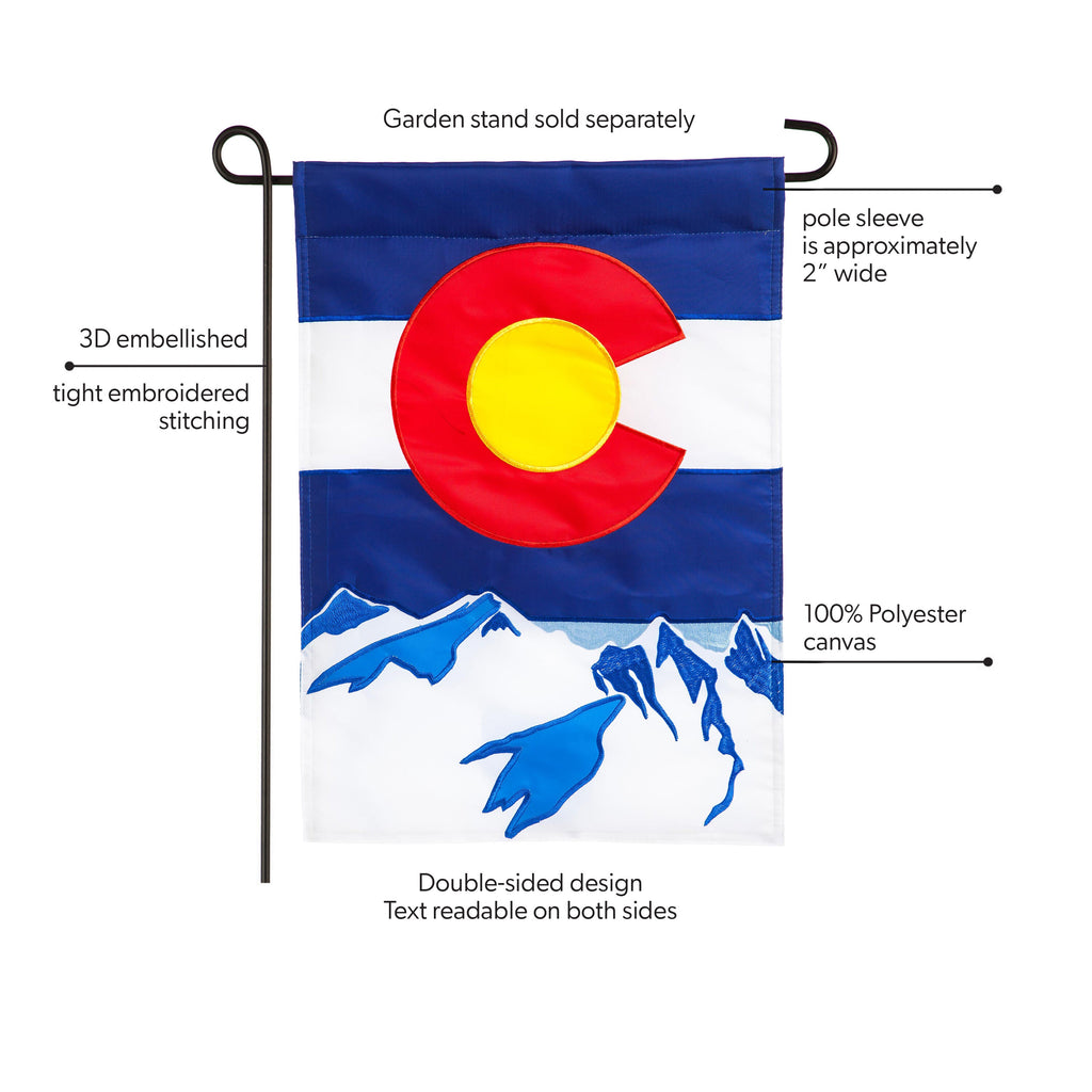 Colorado State Garden Applique Flag