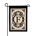 Cambridge Monogram Garden Applique Flag, Letter F