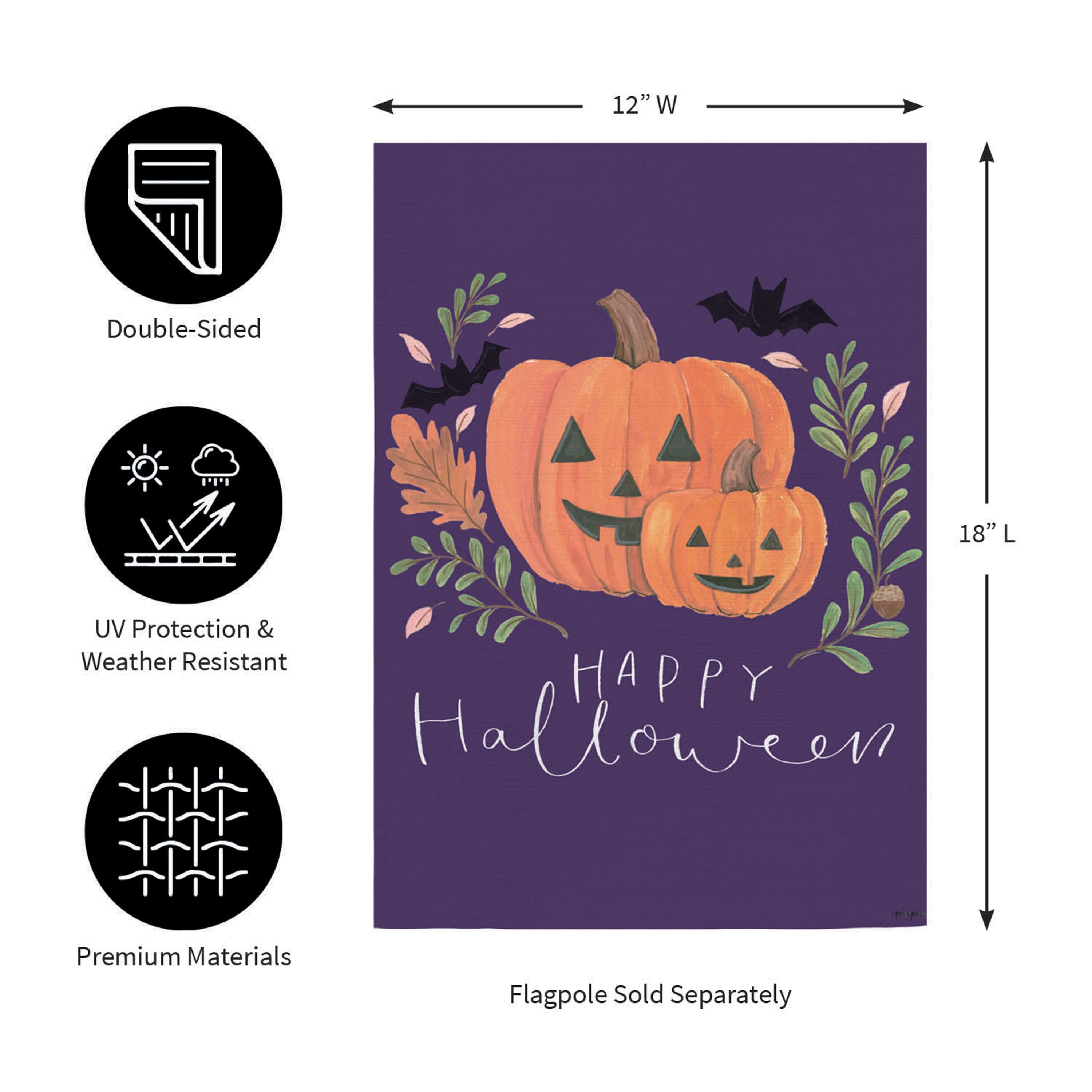 Spooky Season Suede Garden Flag