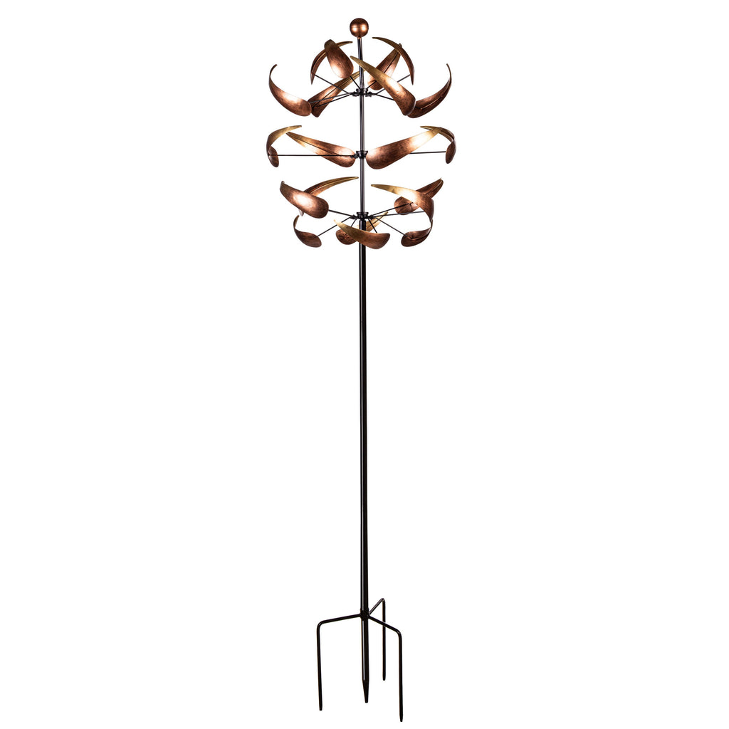 Ombre Copper Swirl Wind Spinner 83"H