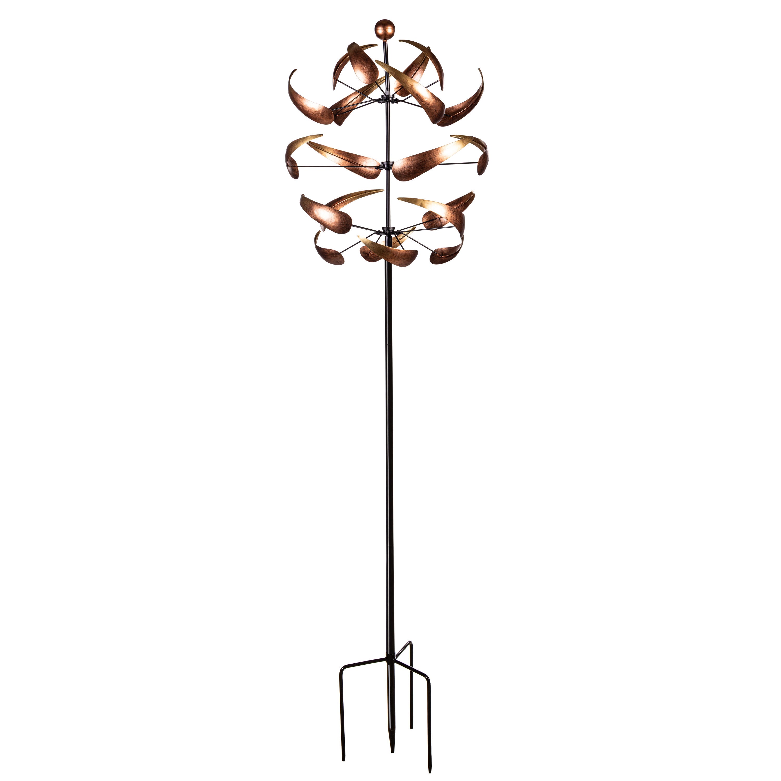 Ombre Copper Swirl Wind Spinner 83"H