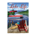 Relax You Are On Lake Time Applique House Flag
