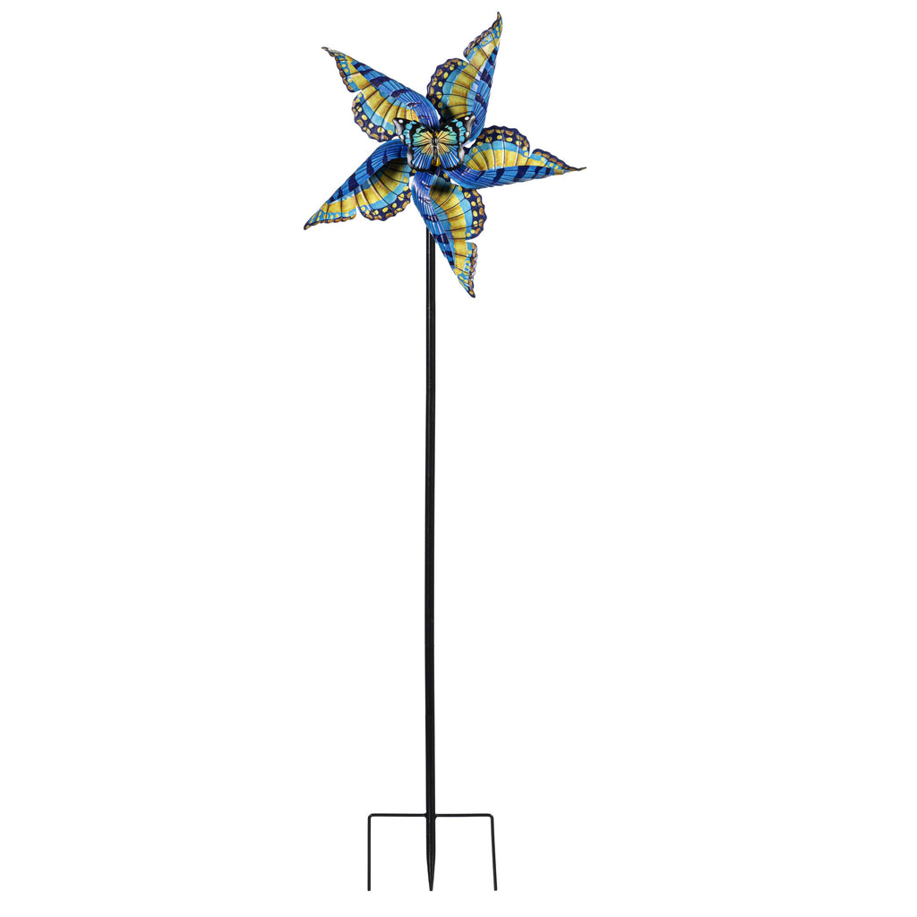 Swallowtail Butterfly Metal Wind Spinner 48"H