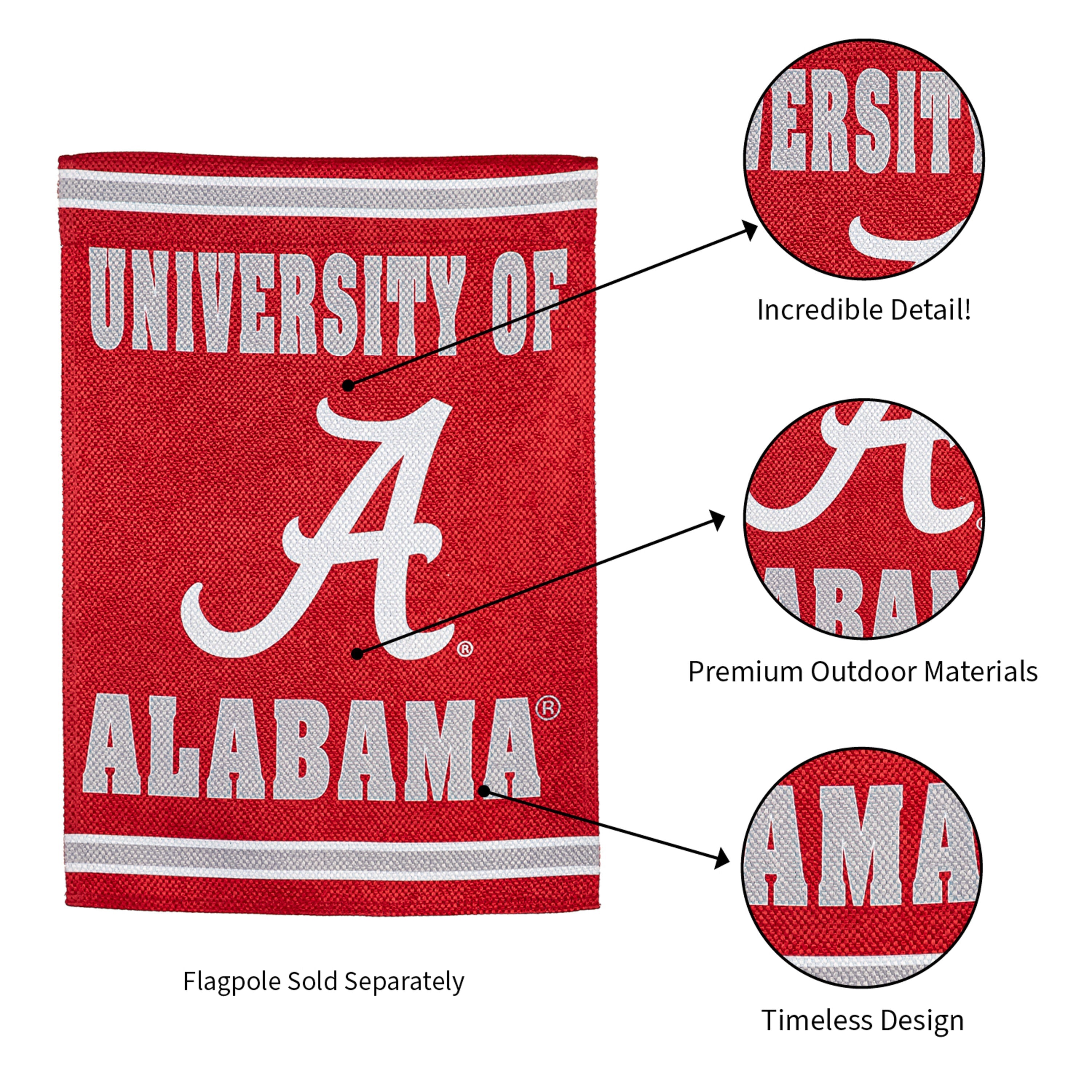 Embossed Suede Flag, GDN Size, University of Alabama