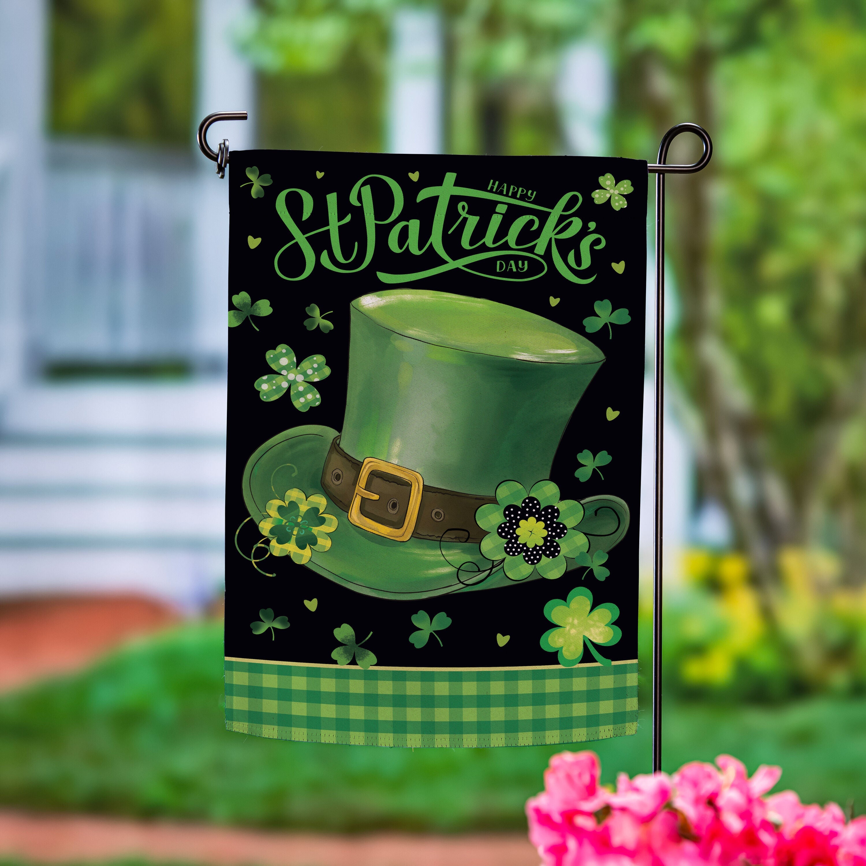 St. Patrick's Day Hat Suede Garden Flag