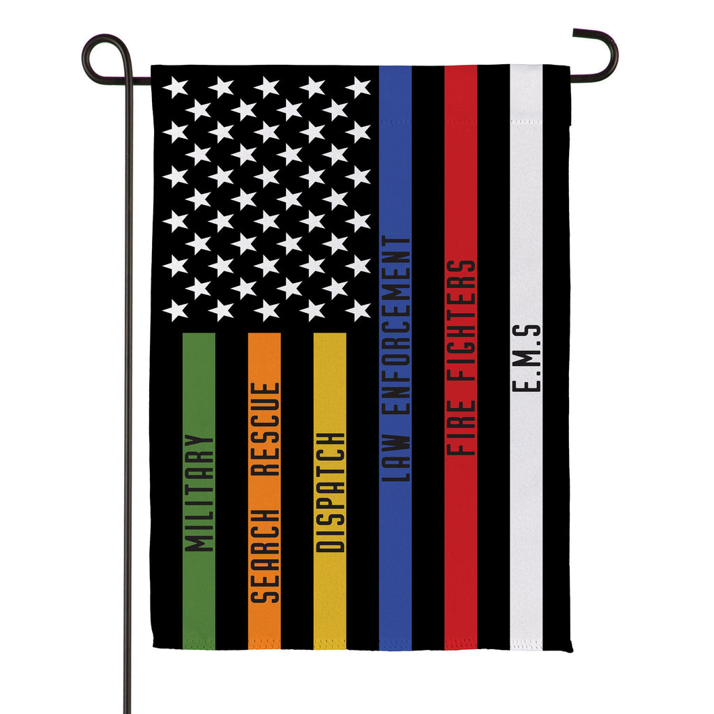 Responders Thin Line Garden Suede Flag