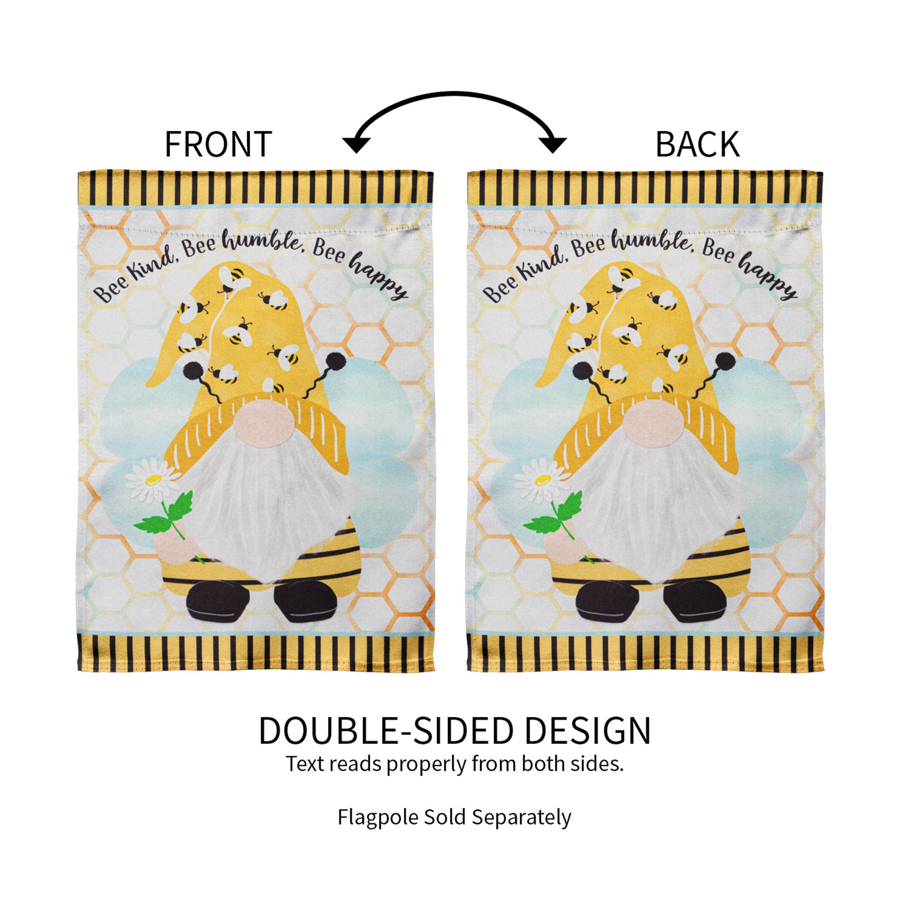 Bee Humble Bee Gnome Garden Lustre Flag