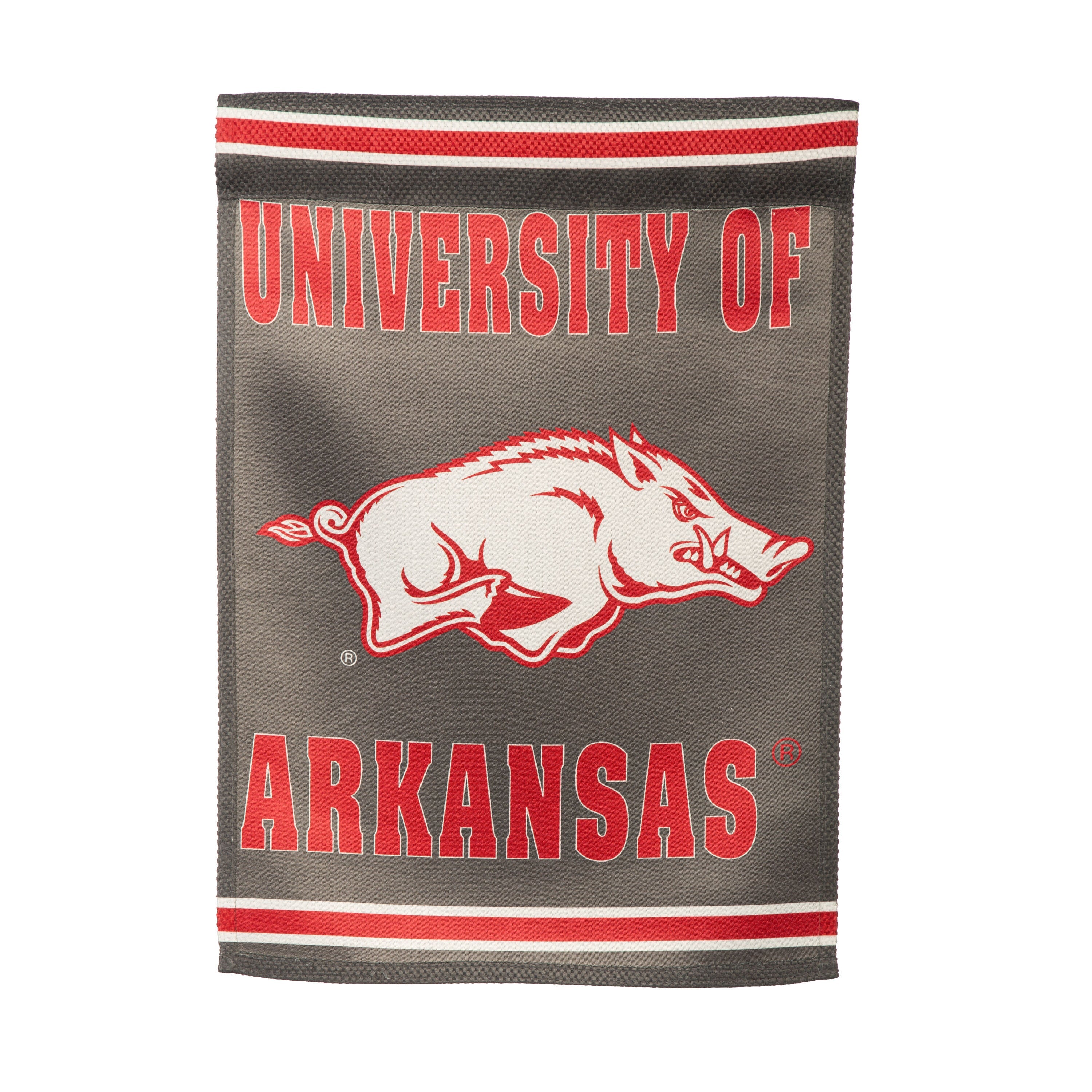 Embossed Suede Flag, GDN Size, University of Arkansas