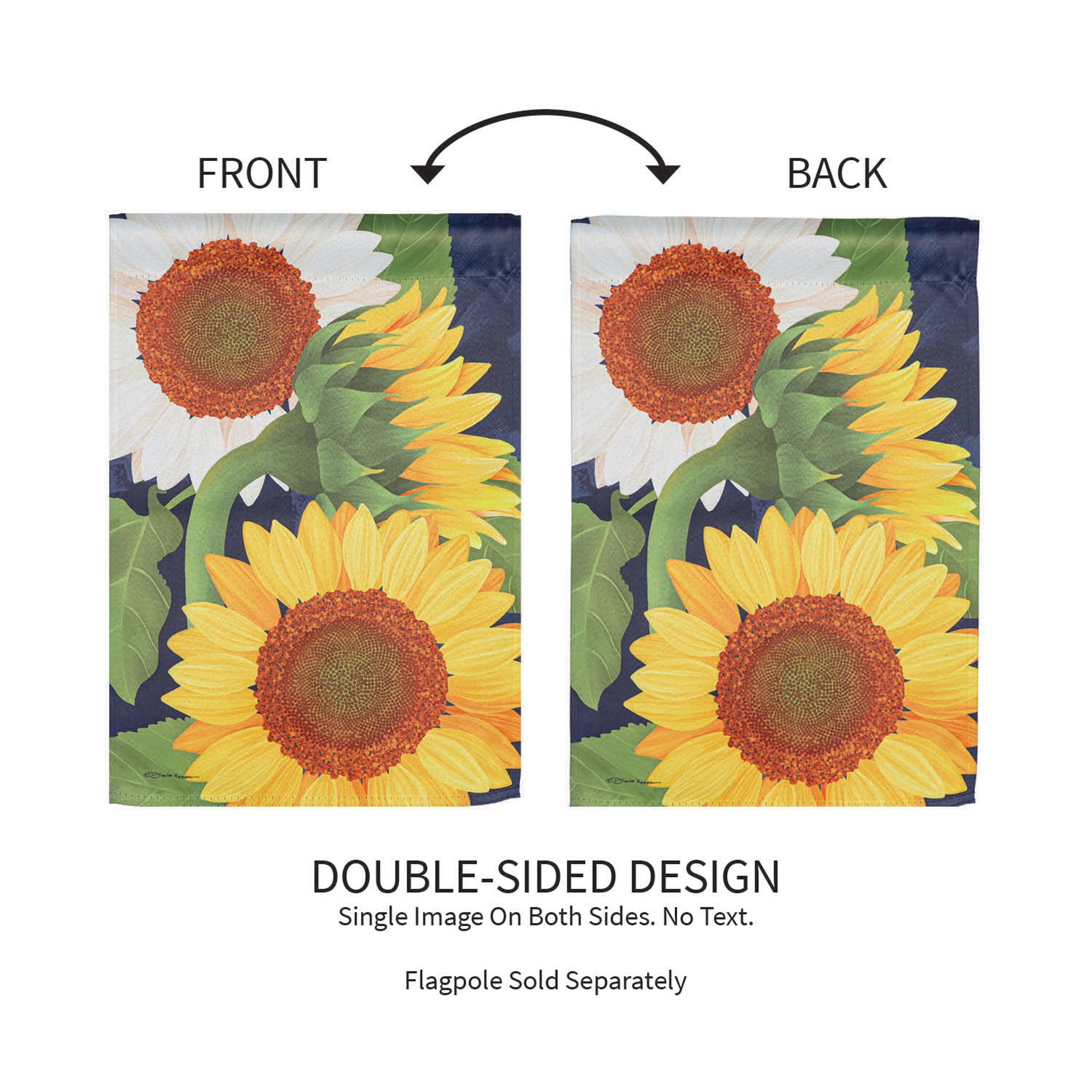 Sunflowers Suede Garden Flag