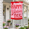 Happy Valentine's Day Hearts Applique House Flag
