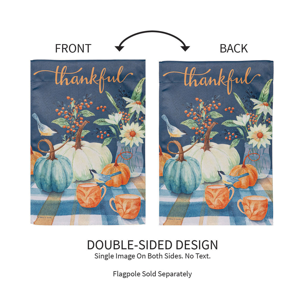 Thankful Harvest Suede Garden Flag