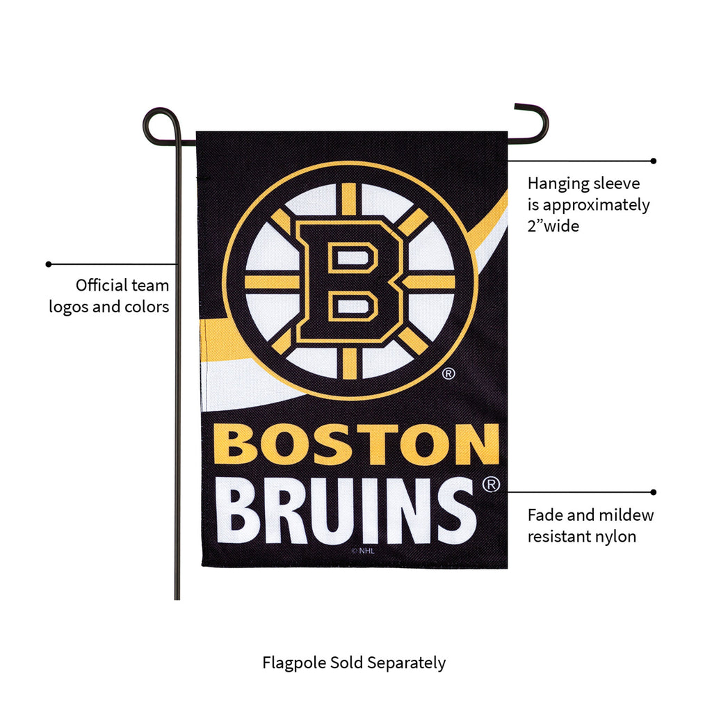 NHL Hockey Burlap Garden Flag, Boston Bruins