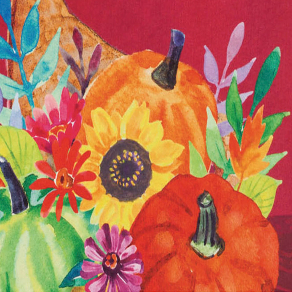 Harvest Cornucopia Garden Suede Flag