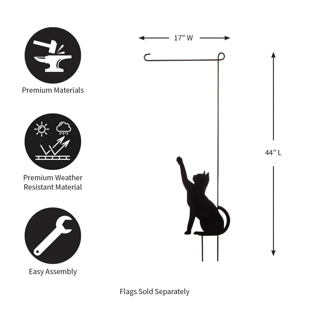 Decorative Garden Flag Stands, Cat