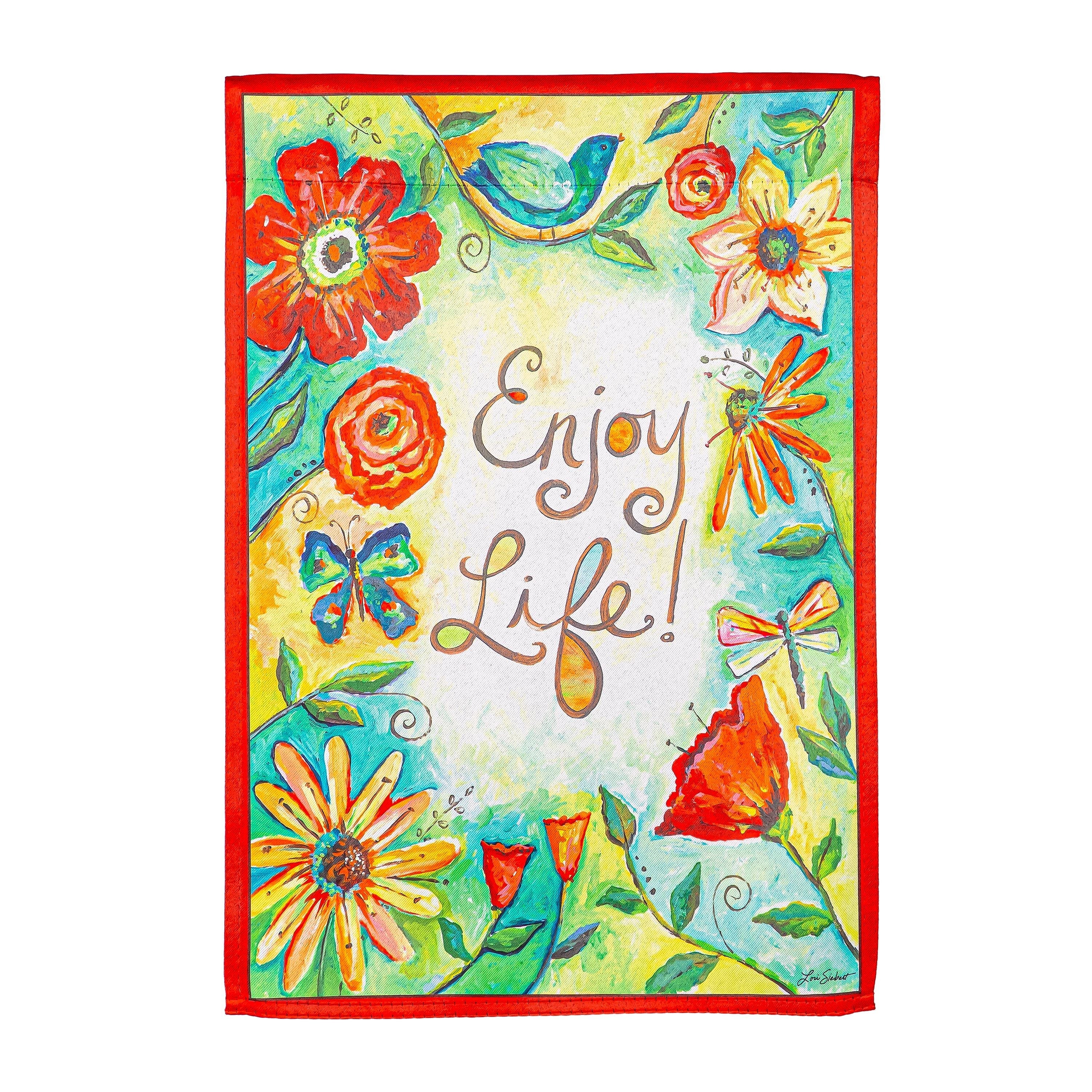 Field of Flowers Suede Garden Flag