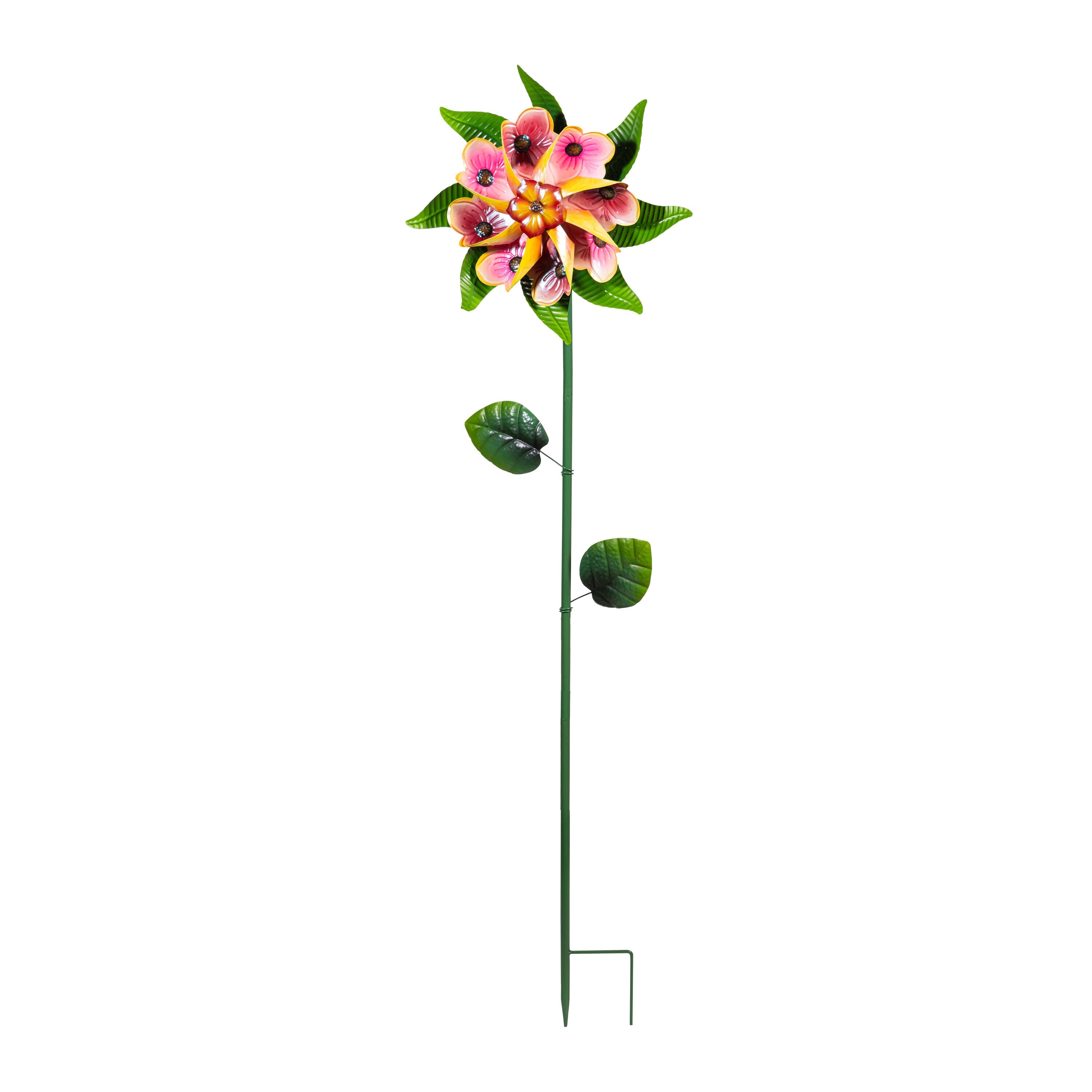 Bright Blossom Wind Spinner Stake 60"H
