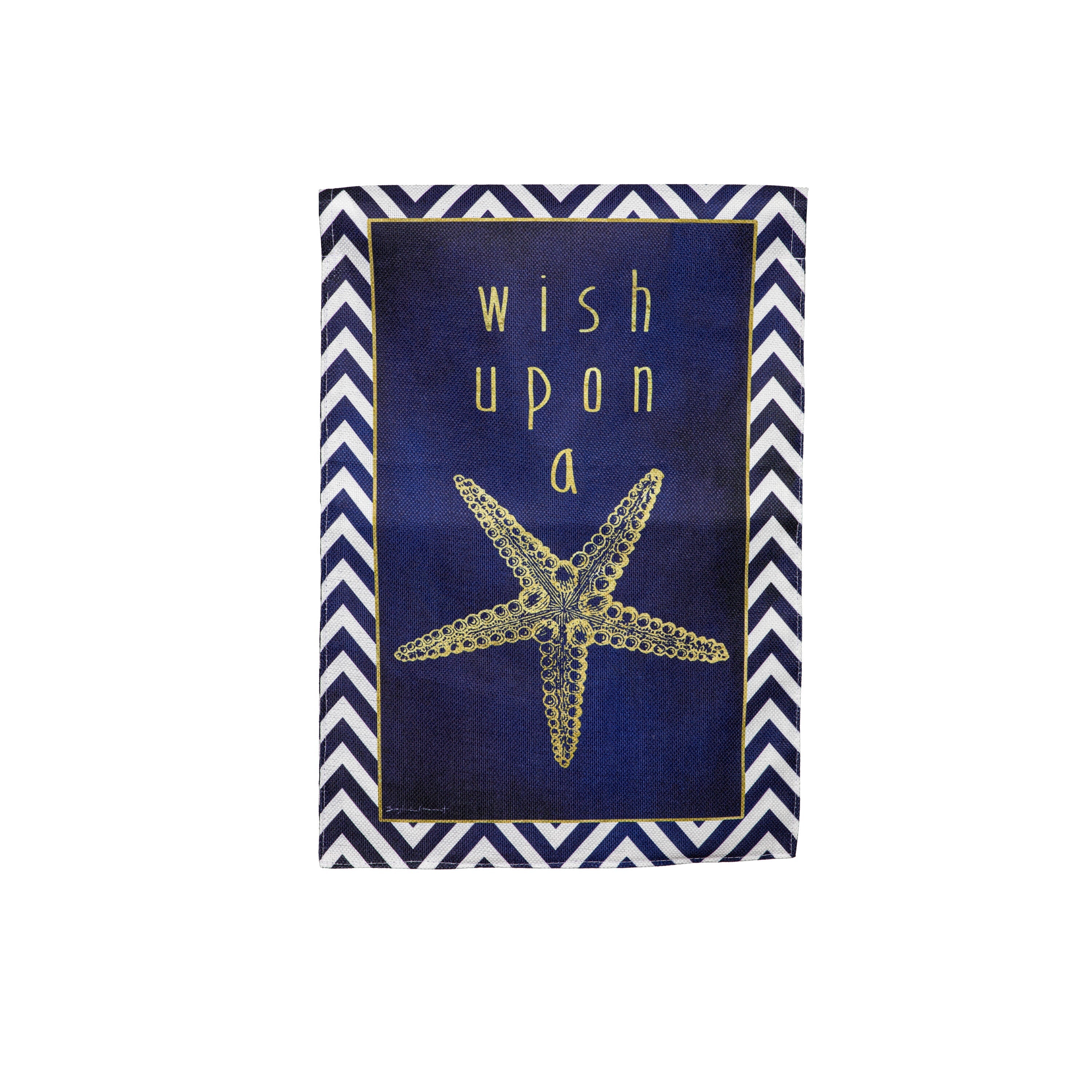 Anchor & Gold Reversible Burlap Garden flag
