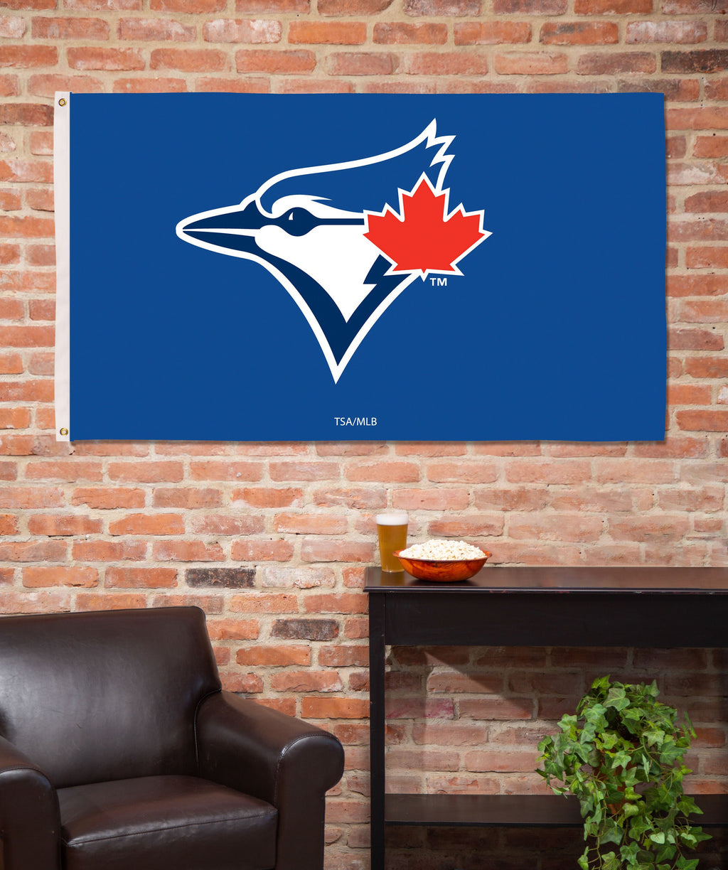 Toronto Blue Jays Single Sided Flag w/ 2 Grommets, 3'x5'