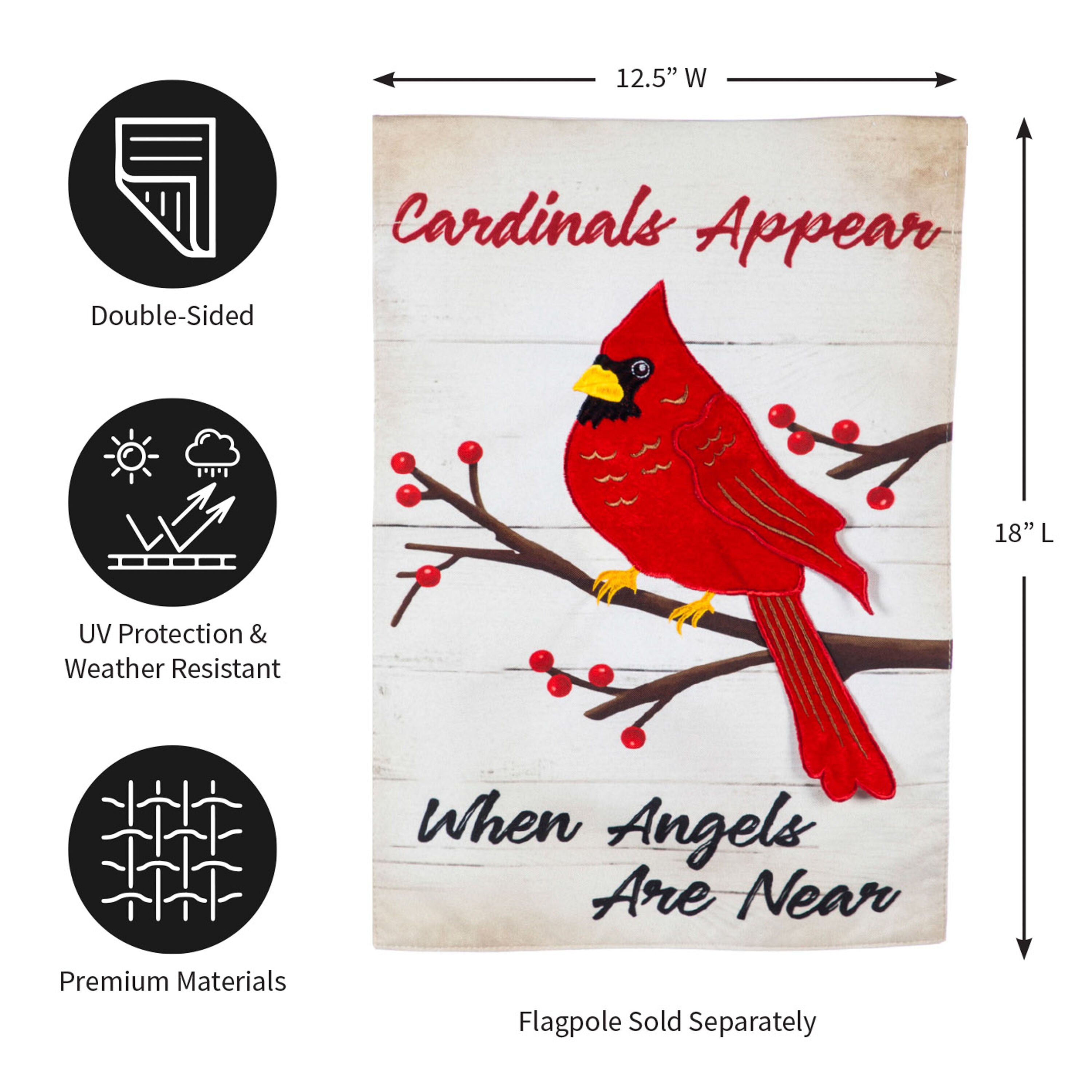 When Angels Are Near Linen Garden Flag
