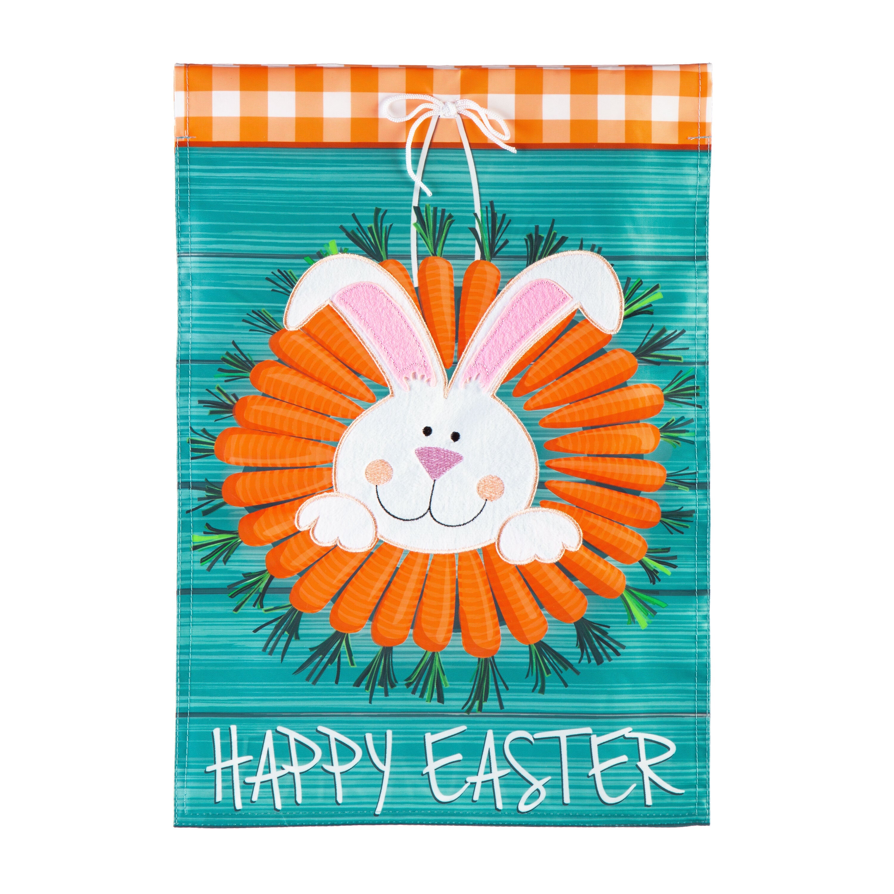 Carrot Wreath Garden Applique Flag