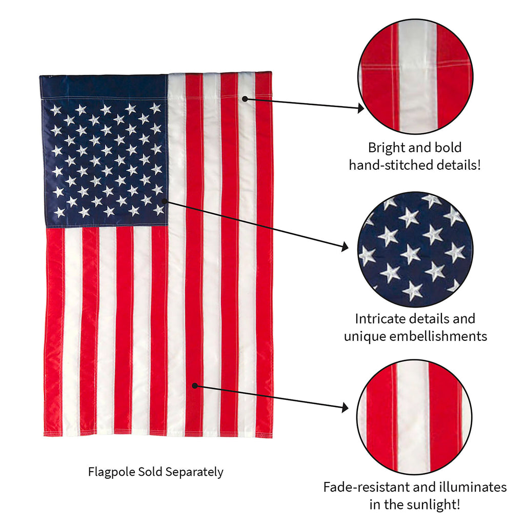 American Flag Garden Applique Flag