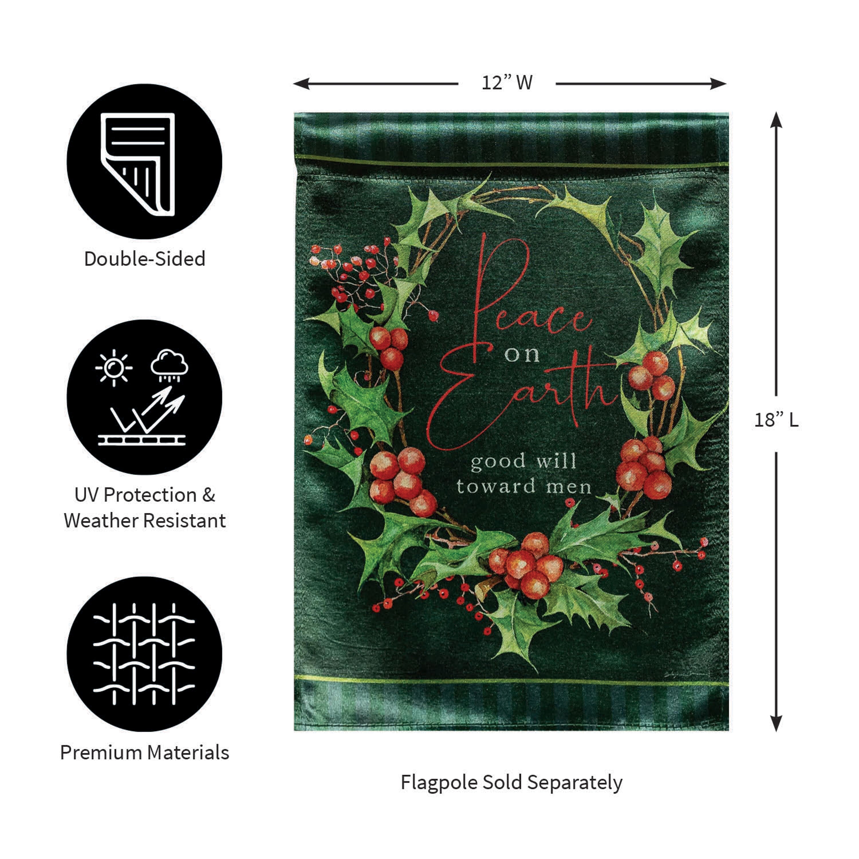 Peace on Earth Lustre Garden Flag