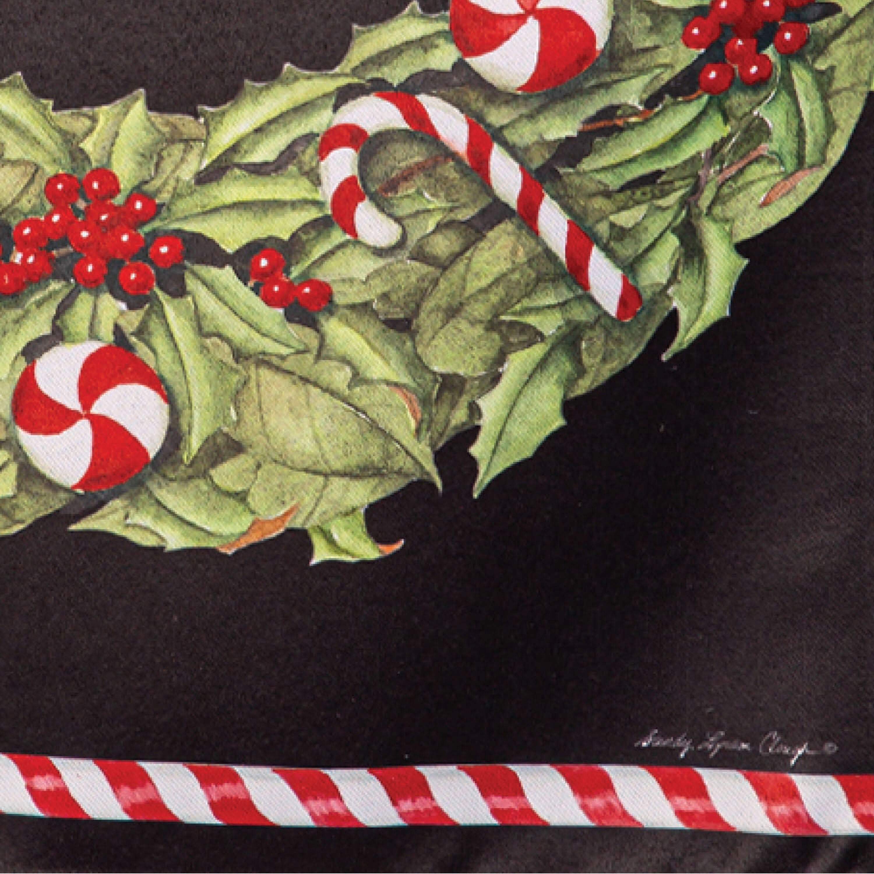 Christmas Bell and Wreath Suede Garden Flag