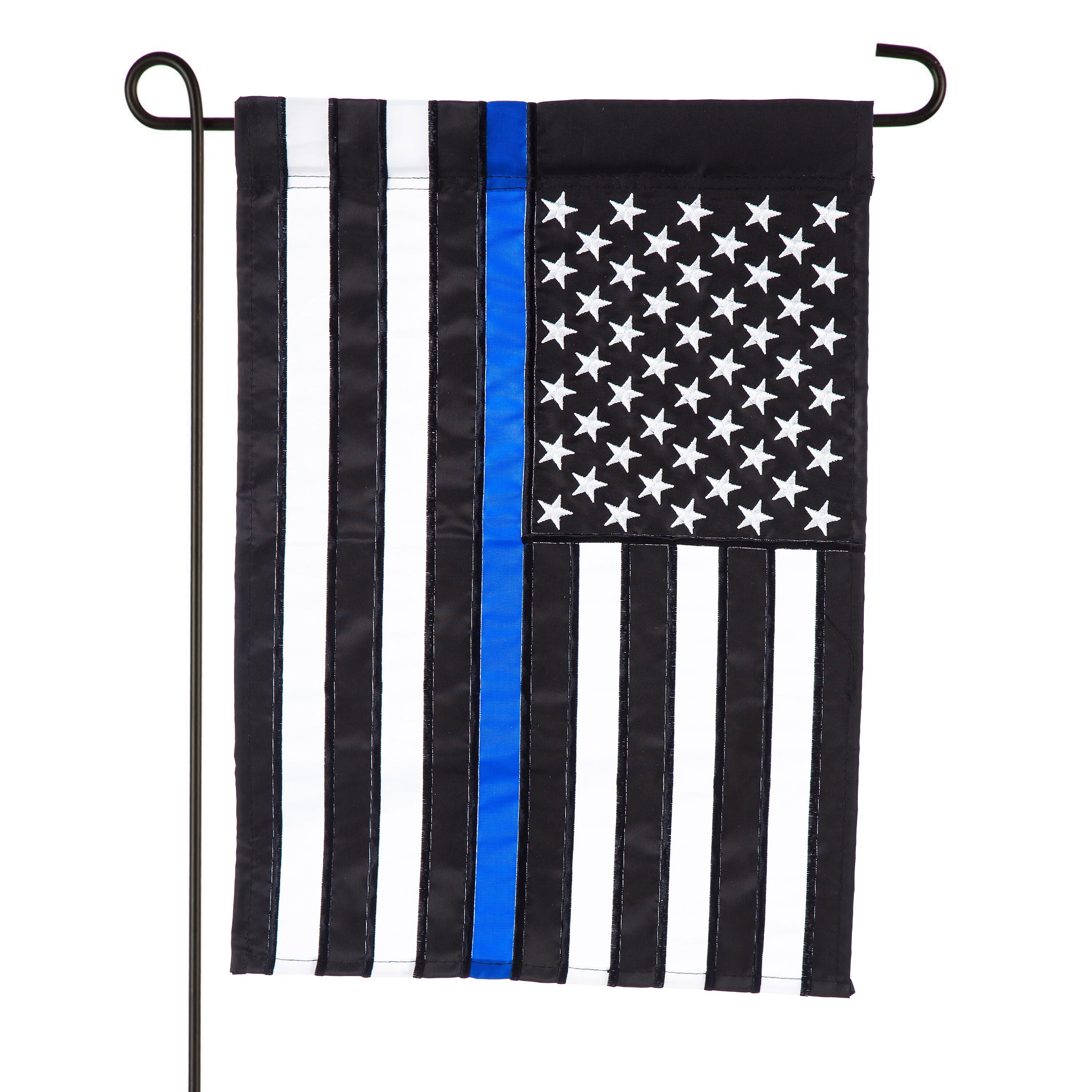 Thin Blue Line Garden Applique Flag