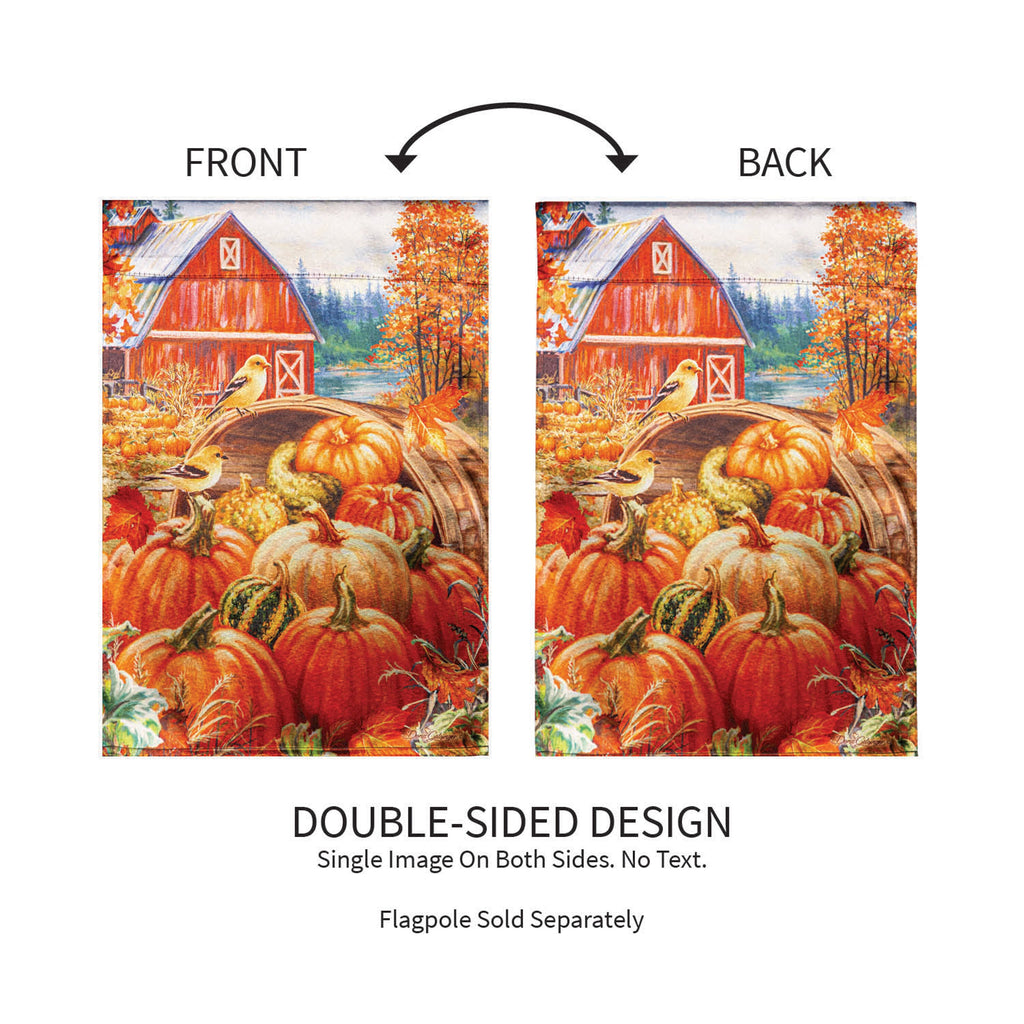 Red Barn Lustre Garden Flag