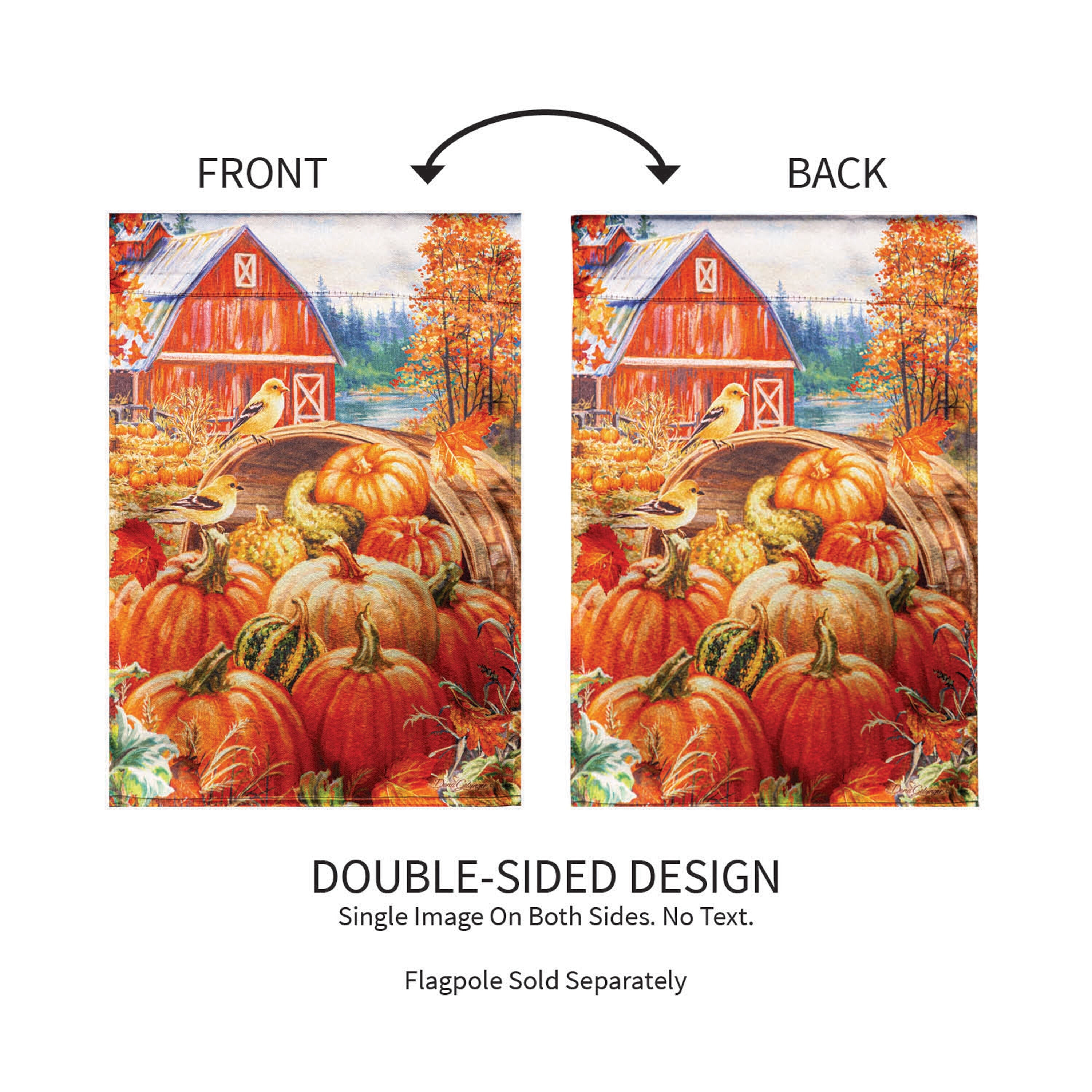 Red Barn Lustre Garden Flag
