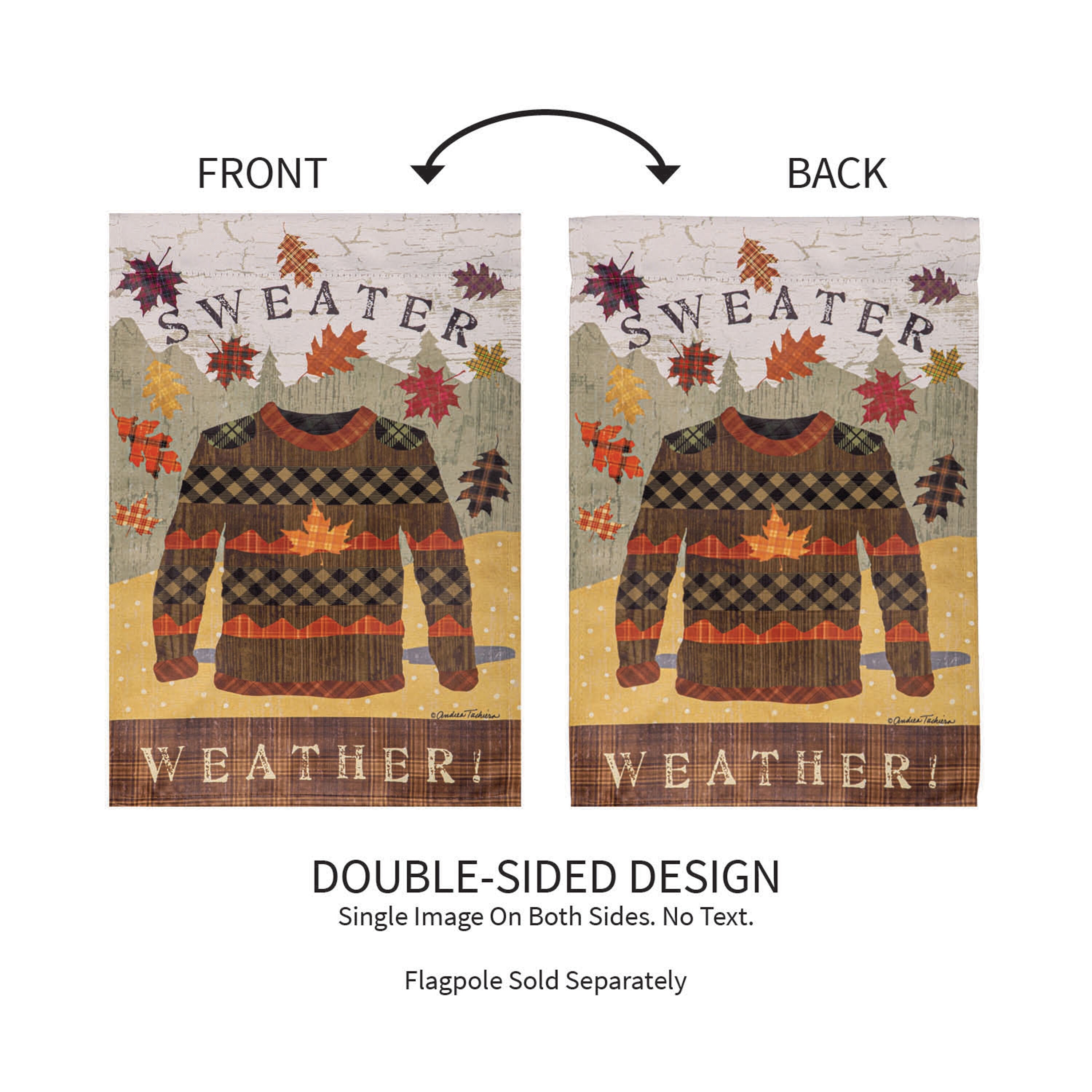 Sweater Weather Suede Garden Flag