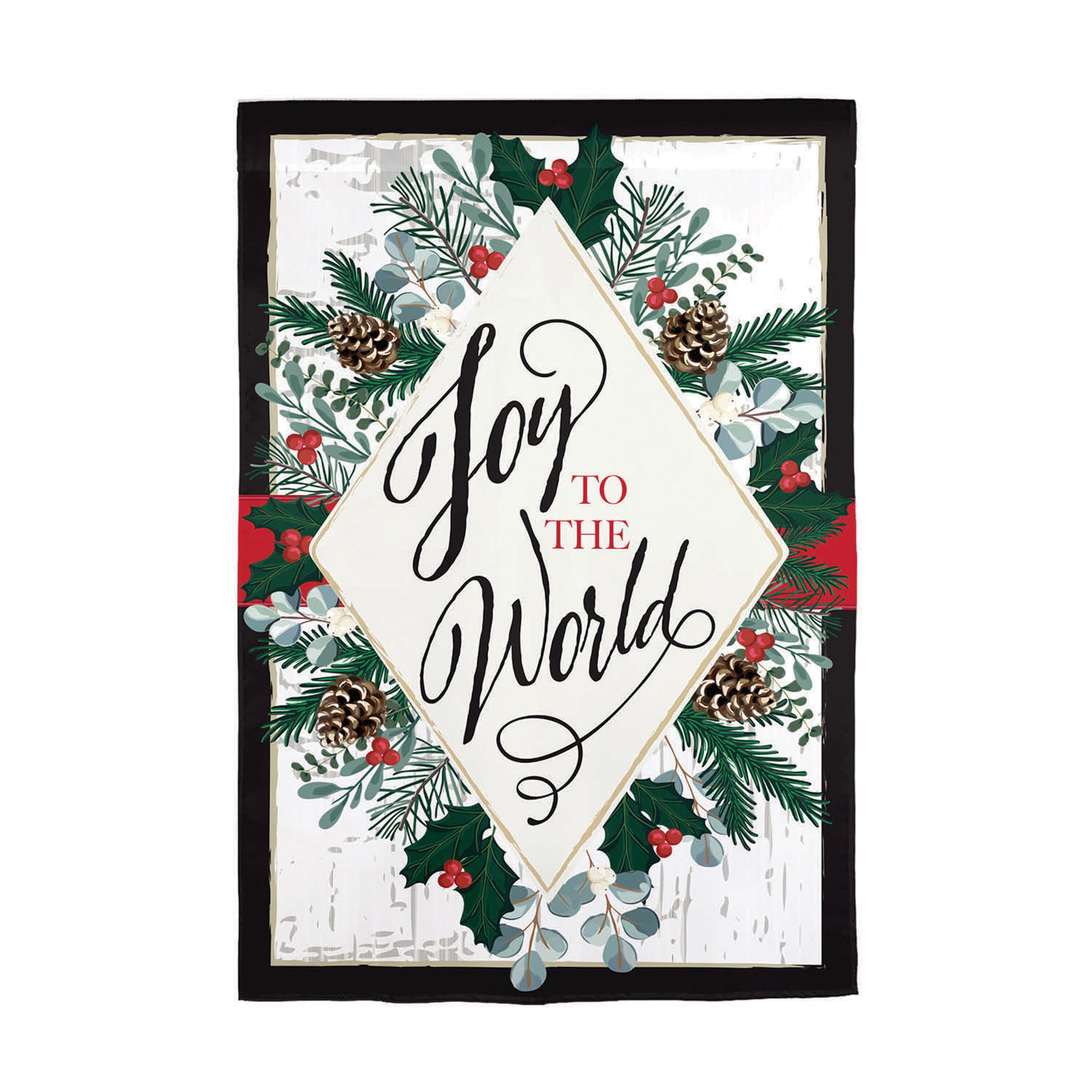 Joy to the World Applique Garden Flag