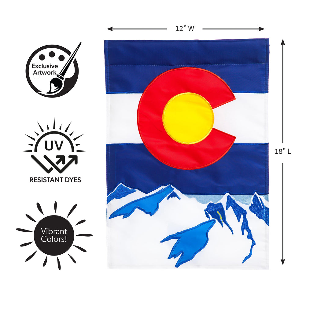 Colorado State Garden Applique Flag