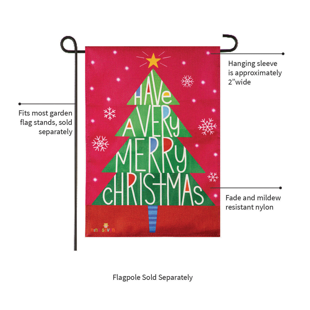 Have a Merry Christmas Burlap Garden Flag
