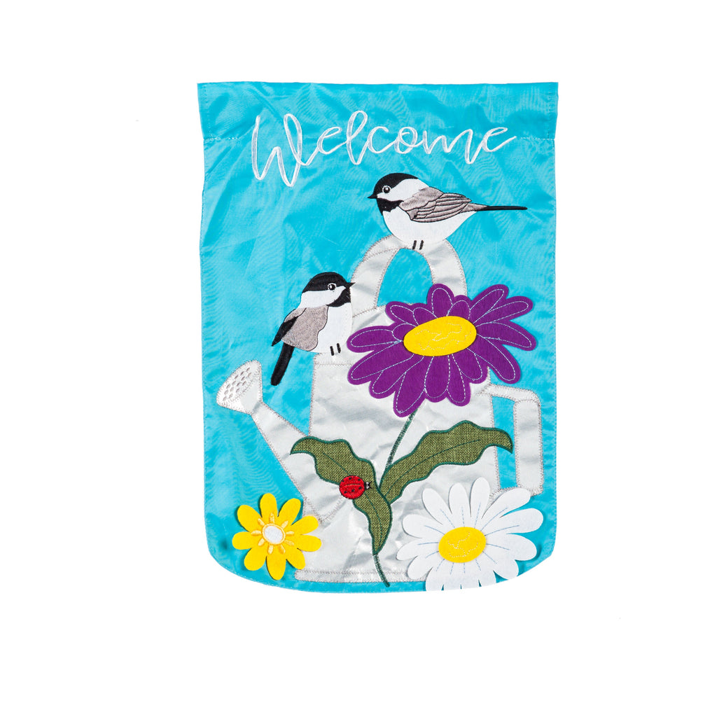 Chickadee Garden Garden Applique Flag
