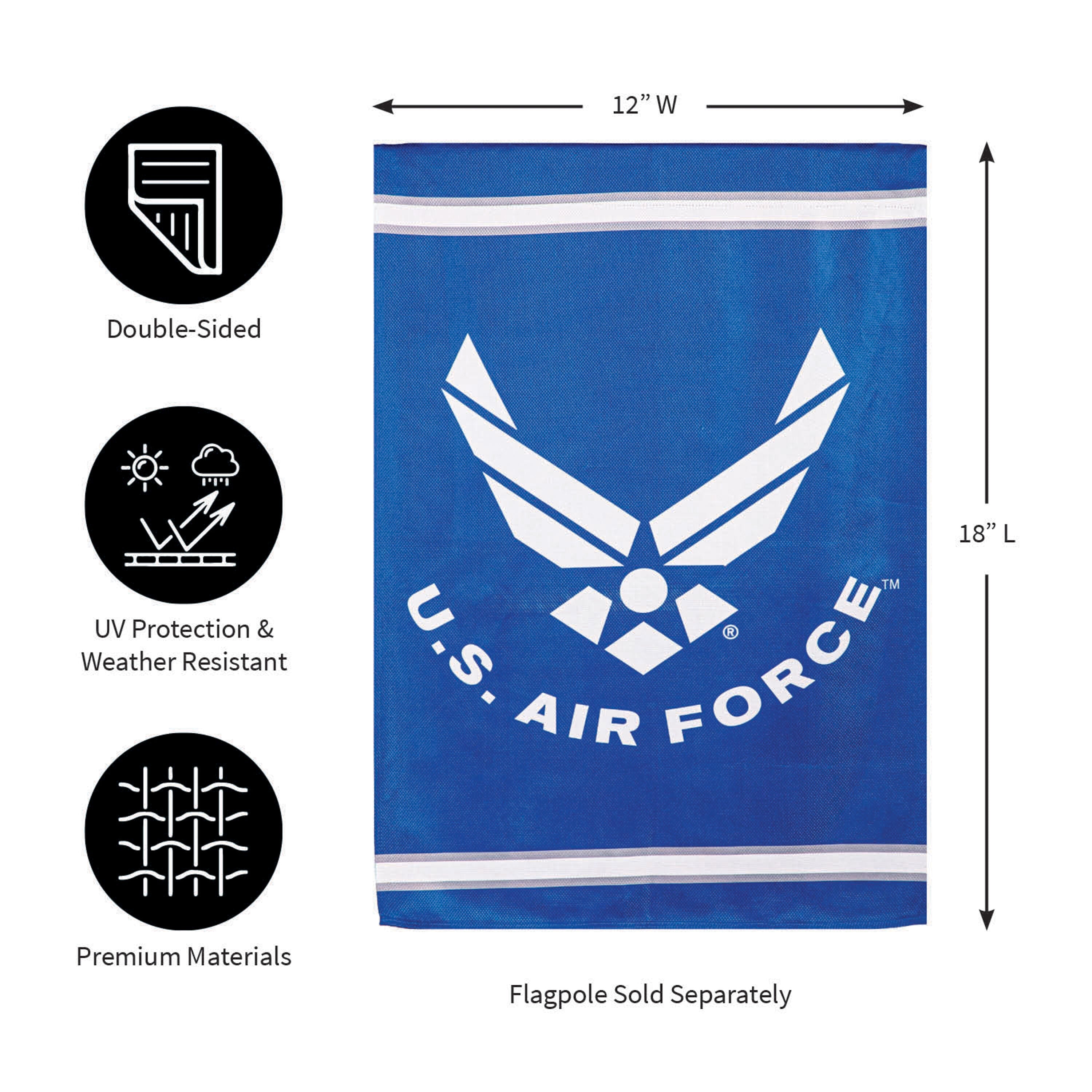 Embossed Suede Flag, GDN Size, Air Force