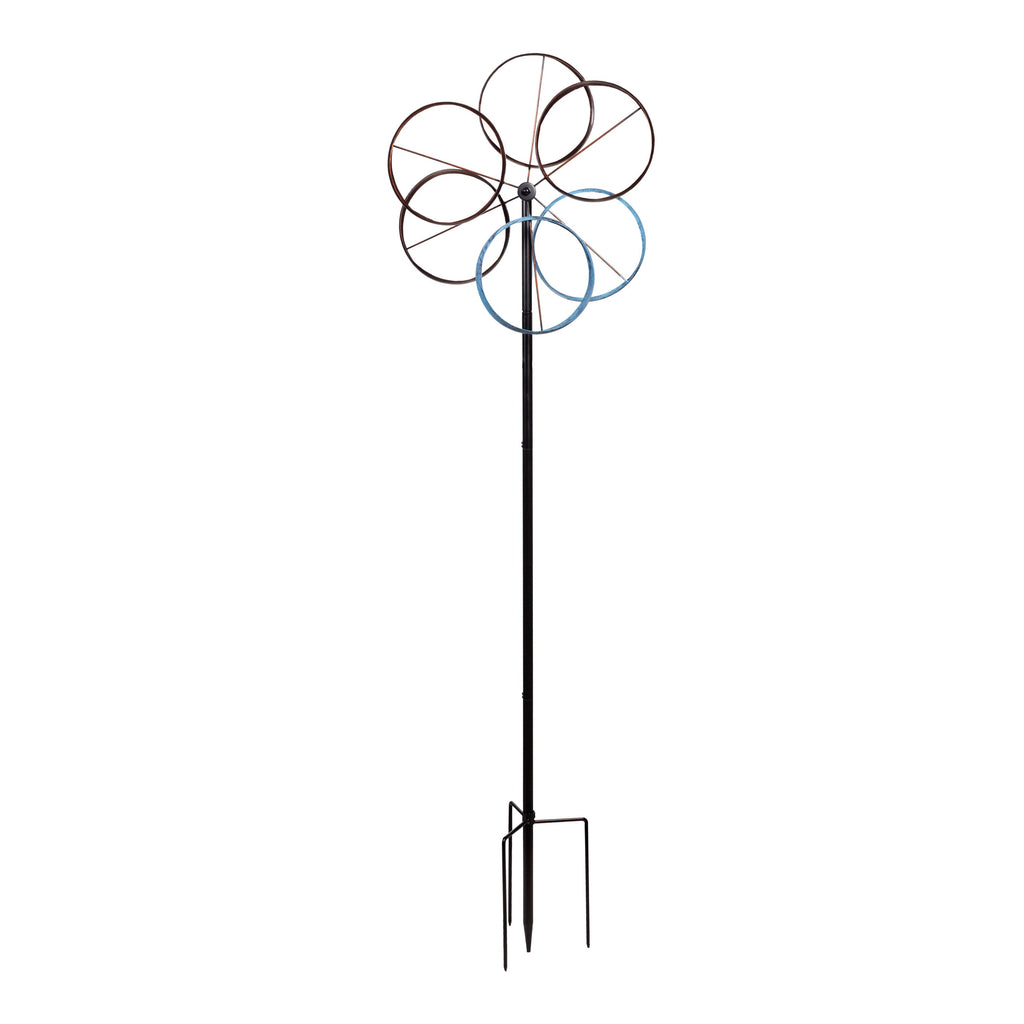 Metal Roundabout Breeze Wind Spinner 72"H