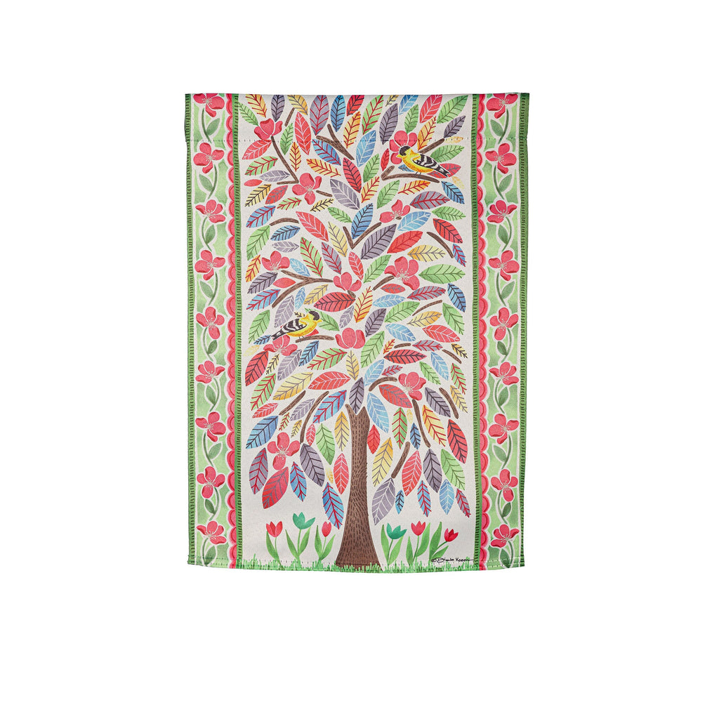 4 Season Trees Suede Garden Flag, Set of 4