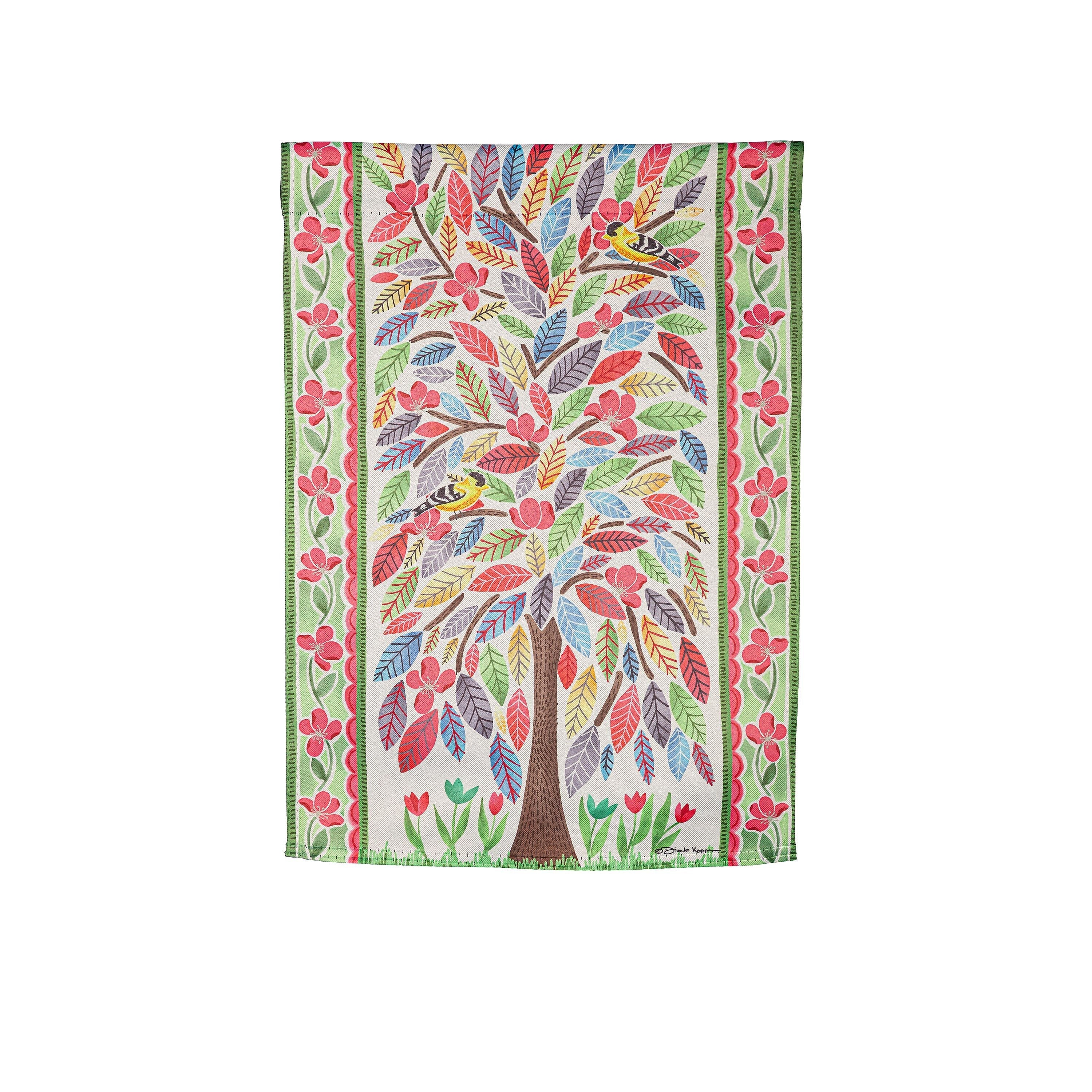 4 Season Trees Suede Garden Flag, Set of 4